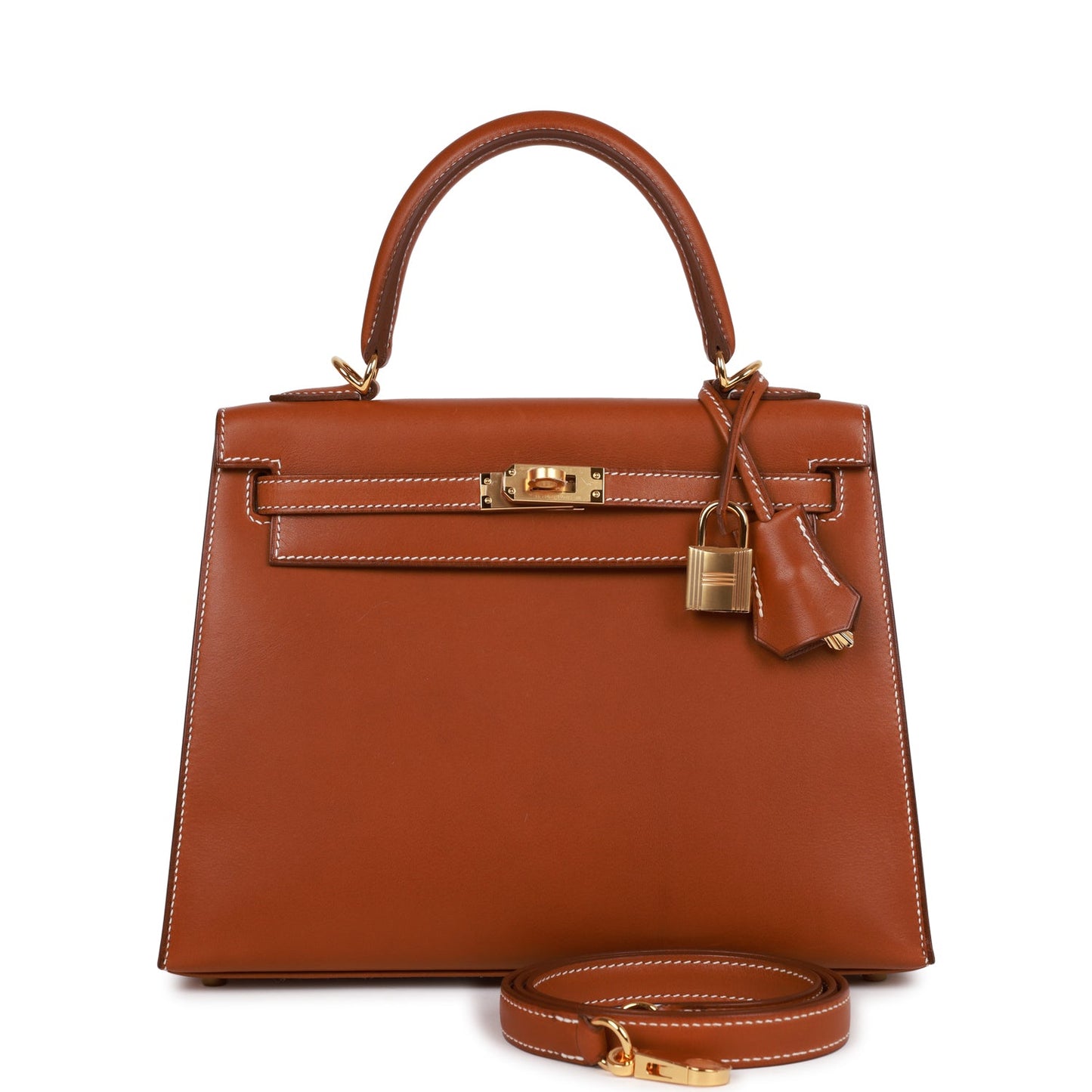Hermes Kelly Sellier Fauve Barenia Hardware Handbag Gold Travel Bag