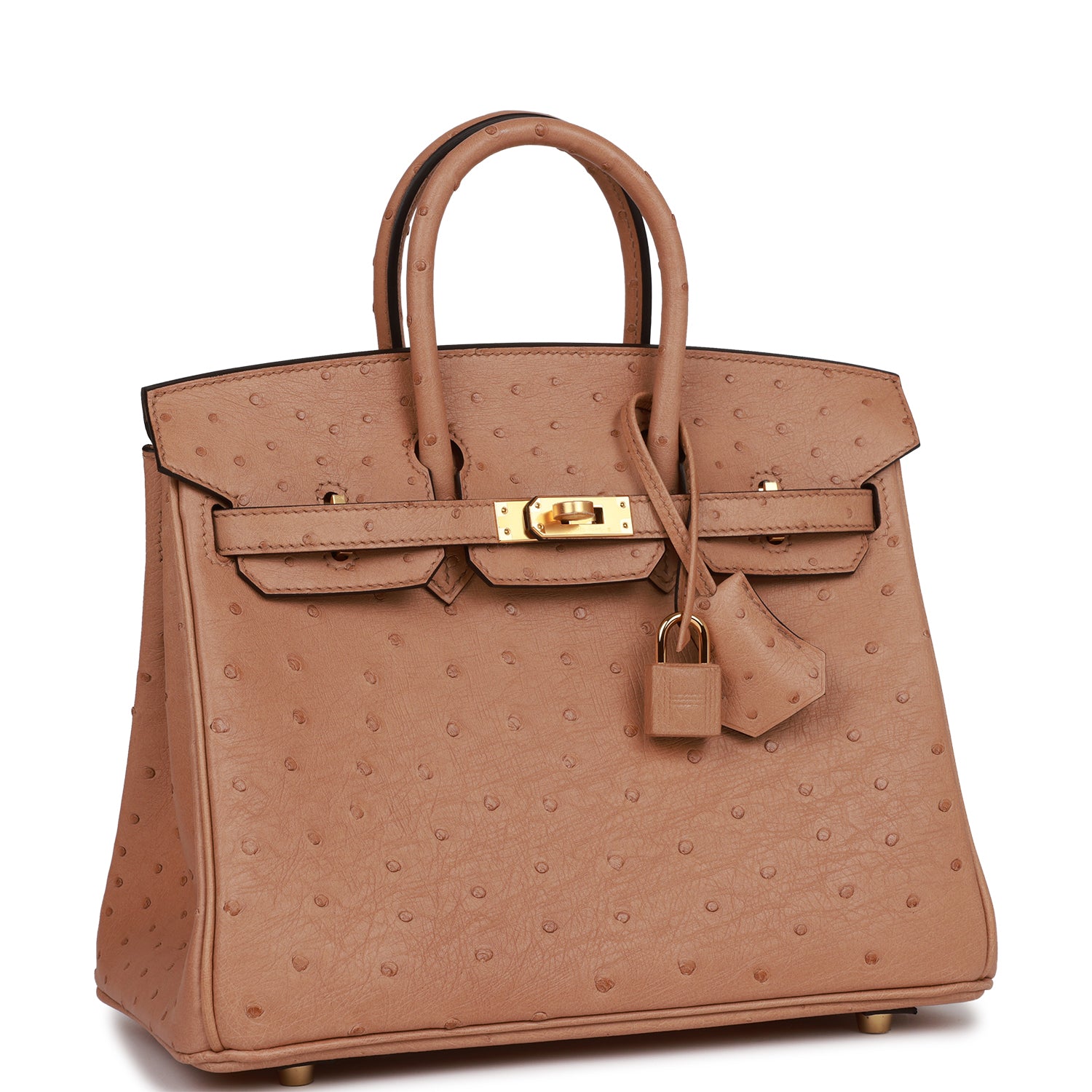 Hermes Birkin Chai Ostrich Hardware Handbag Gold Travel Bag