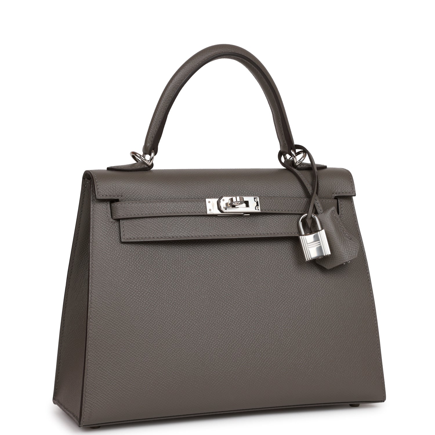Hermes Kelly Sellier Gris Meyer Epsom Palladium Hardware Travel Bag Hardware 1