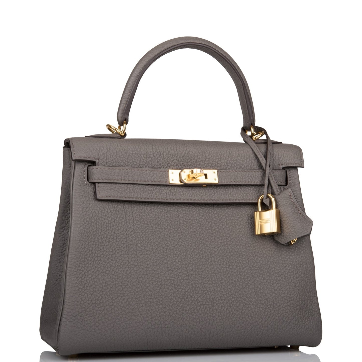 Hermes Kelly Retourne Etain Togo Hardware Handbag Gold Travel Bag 4