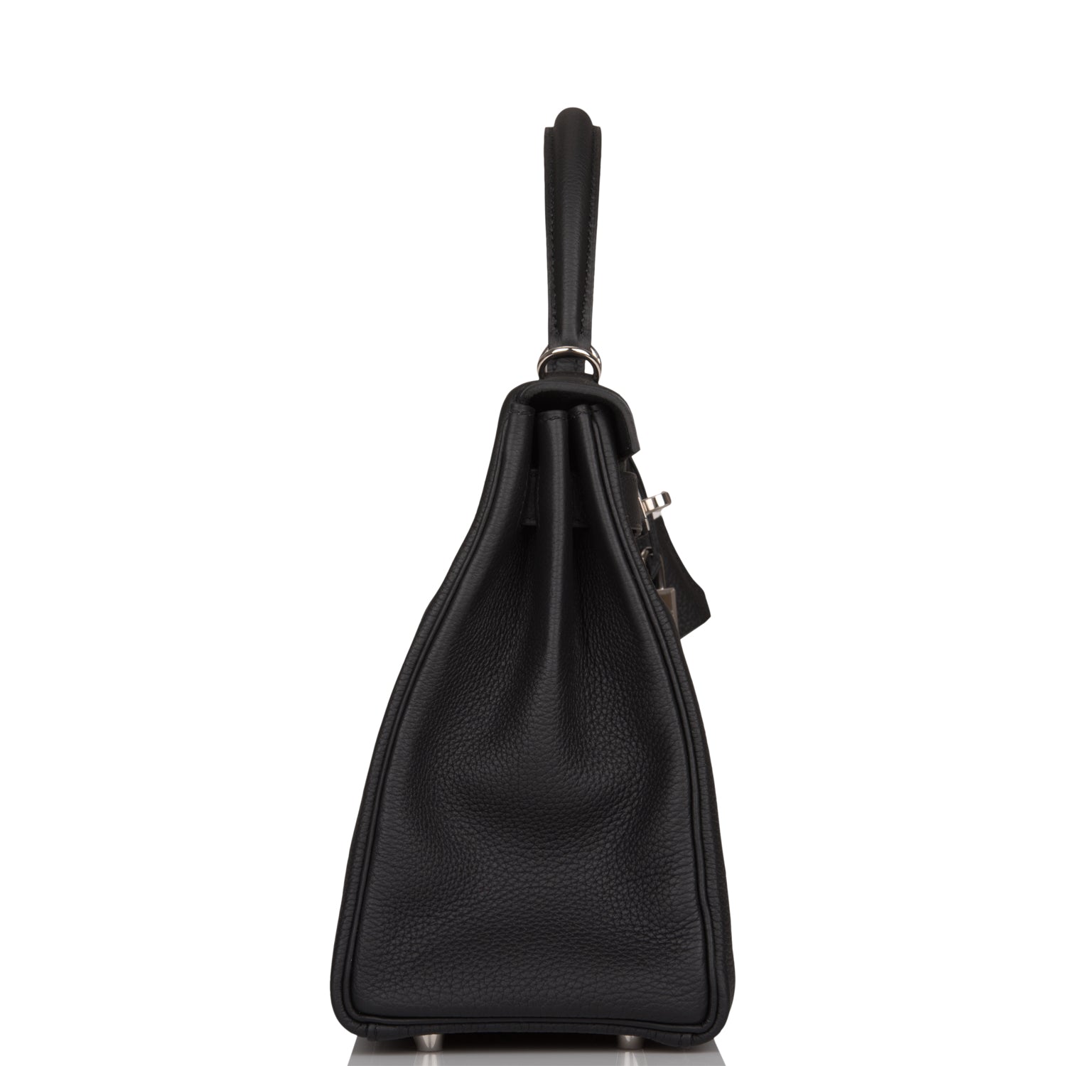 Hermes Kelly Retourne Togo Palladium Hardware Handbag Black Travel Bag Hardware 1