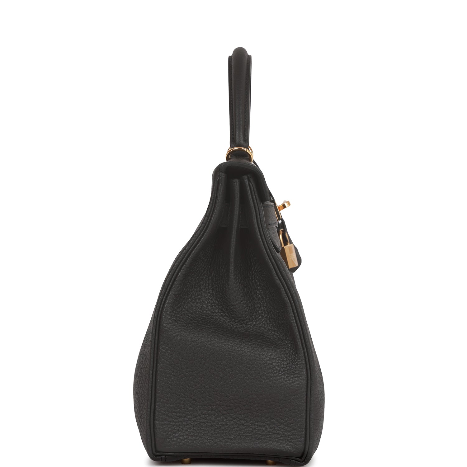 Hermes Kelly Retourne Togo Hardware Handbag Black Gold Travel Bag Hardware 3