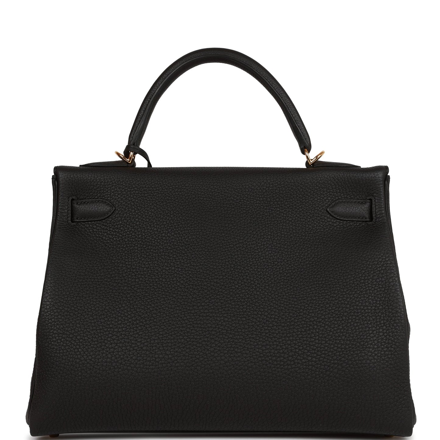 Hermes Kelly Retourne Togo Hardware Handbag Black Gold Travel Bag Hardware 3