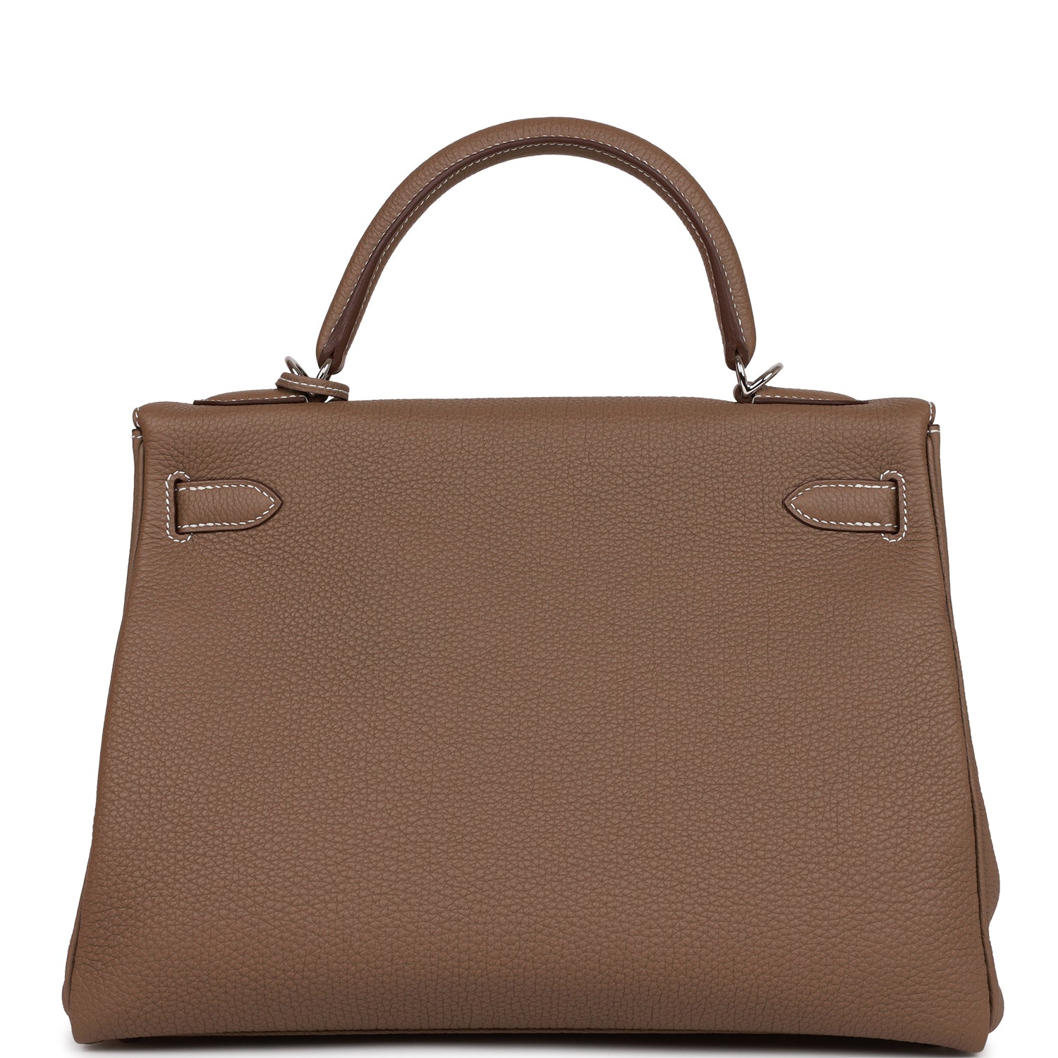 Hermes Kelly Retourne Etoupe Togo Palladium Hardware Handbag Travel Bag