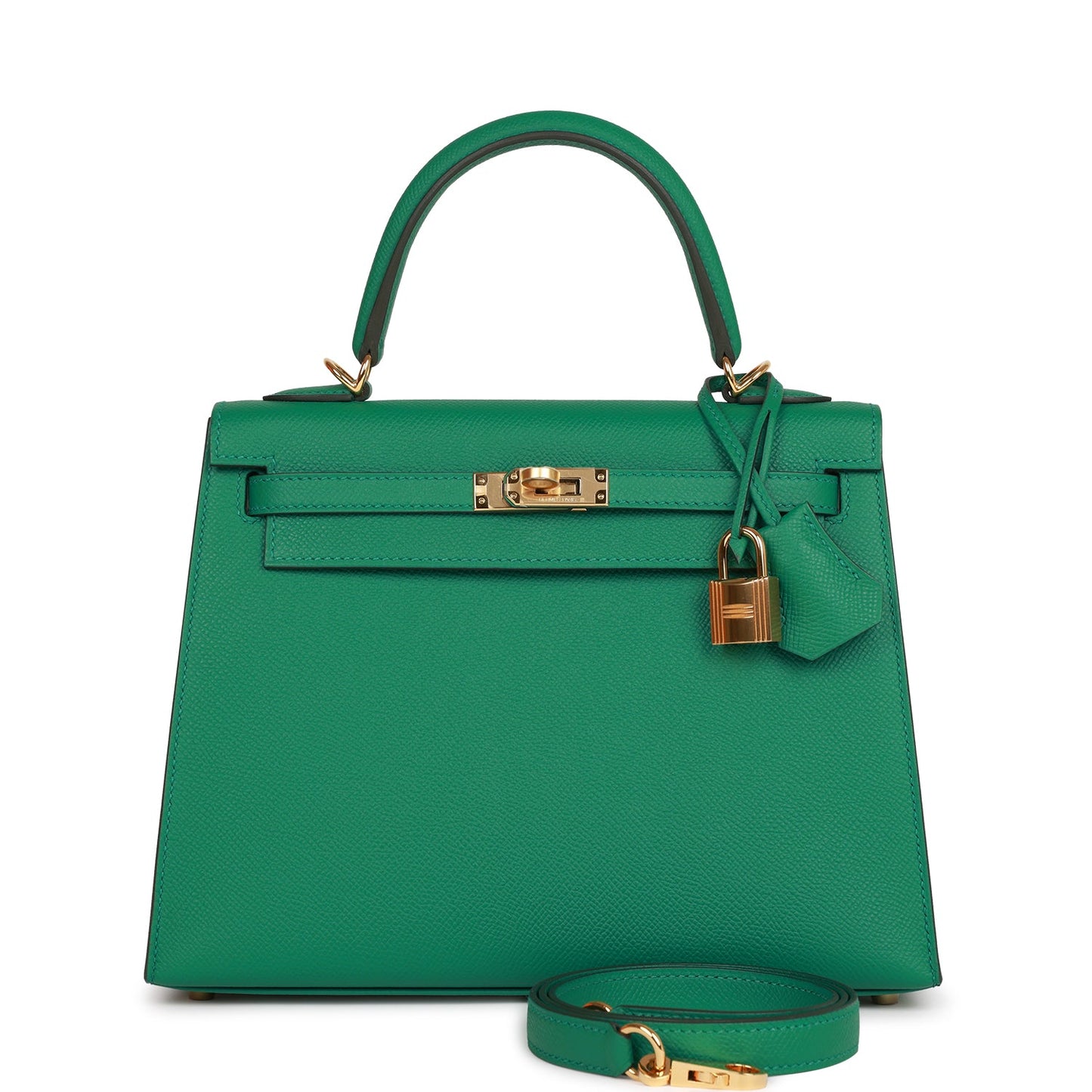 Hermes Kelly Sellier Vert Vertigo Epsom Hardware Handbag Gold Travel Bag