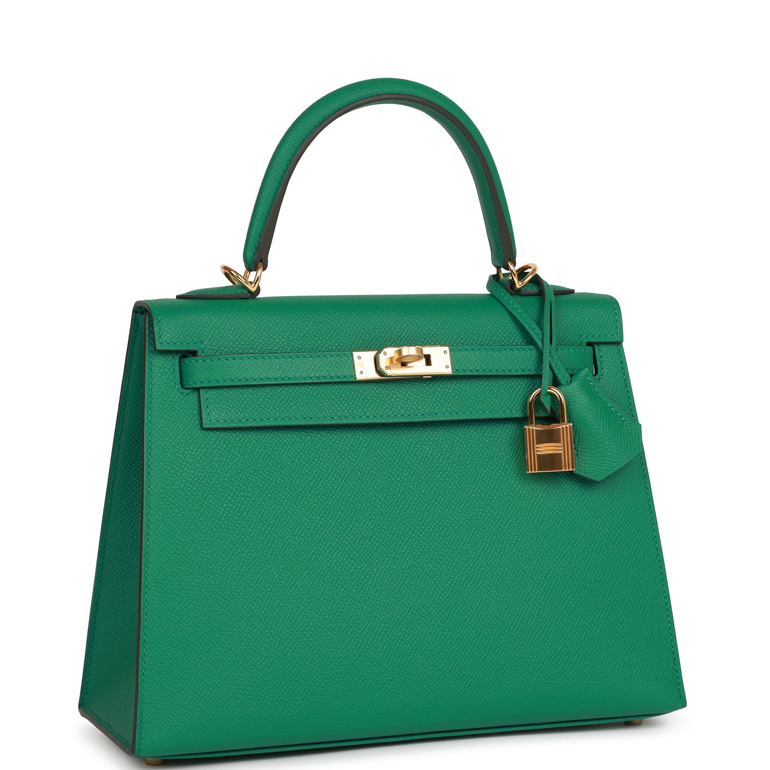 Hermes Kelly Sellier Vert Vertigo Epsom Hardware Handbag Gold Travel Bag