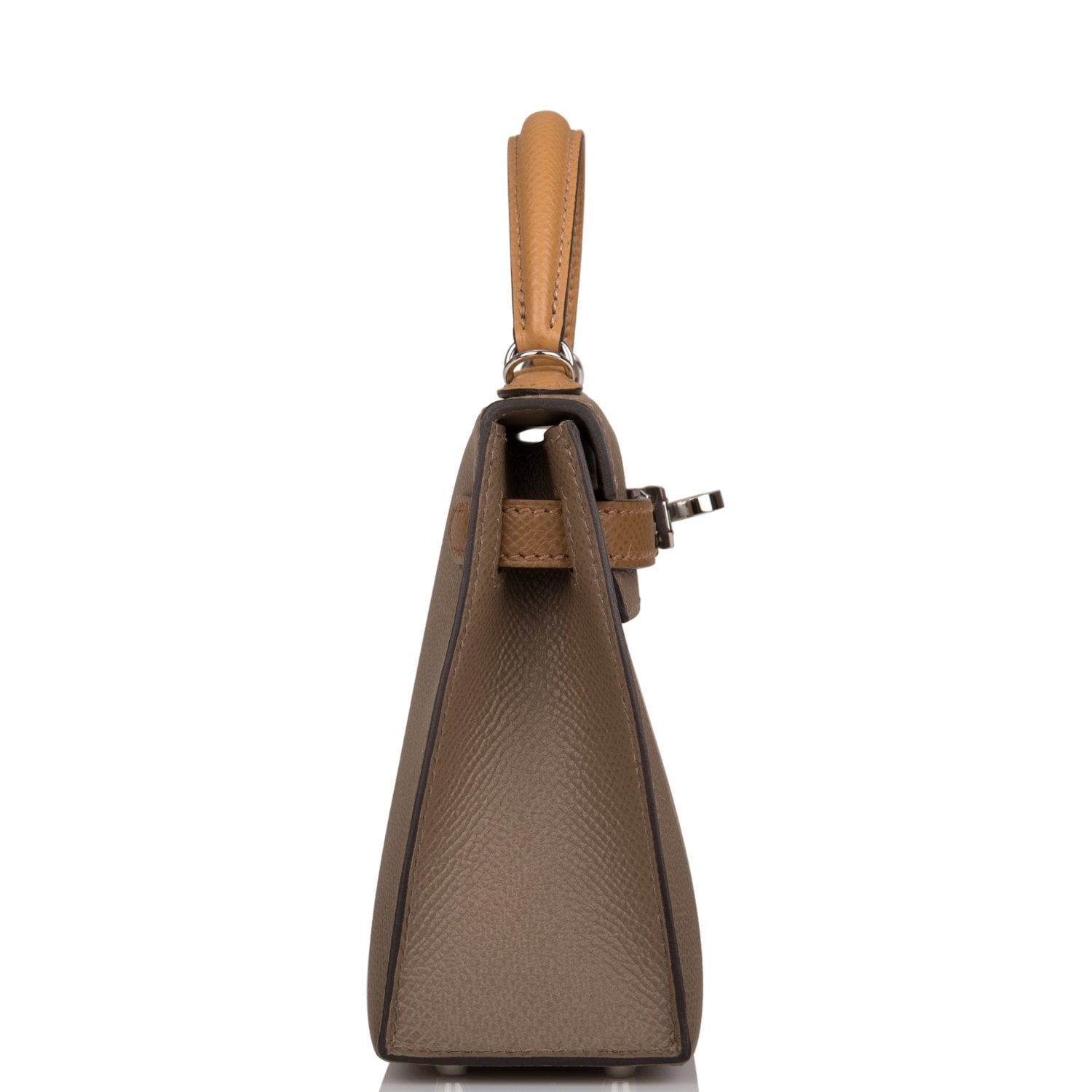 Hermes Kelly Sellier Etoupe Alezan And Biscuit Epsom Travel Bag