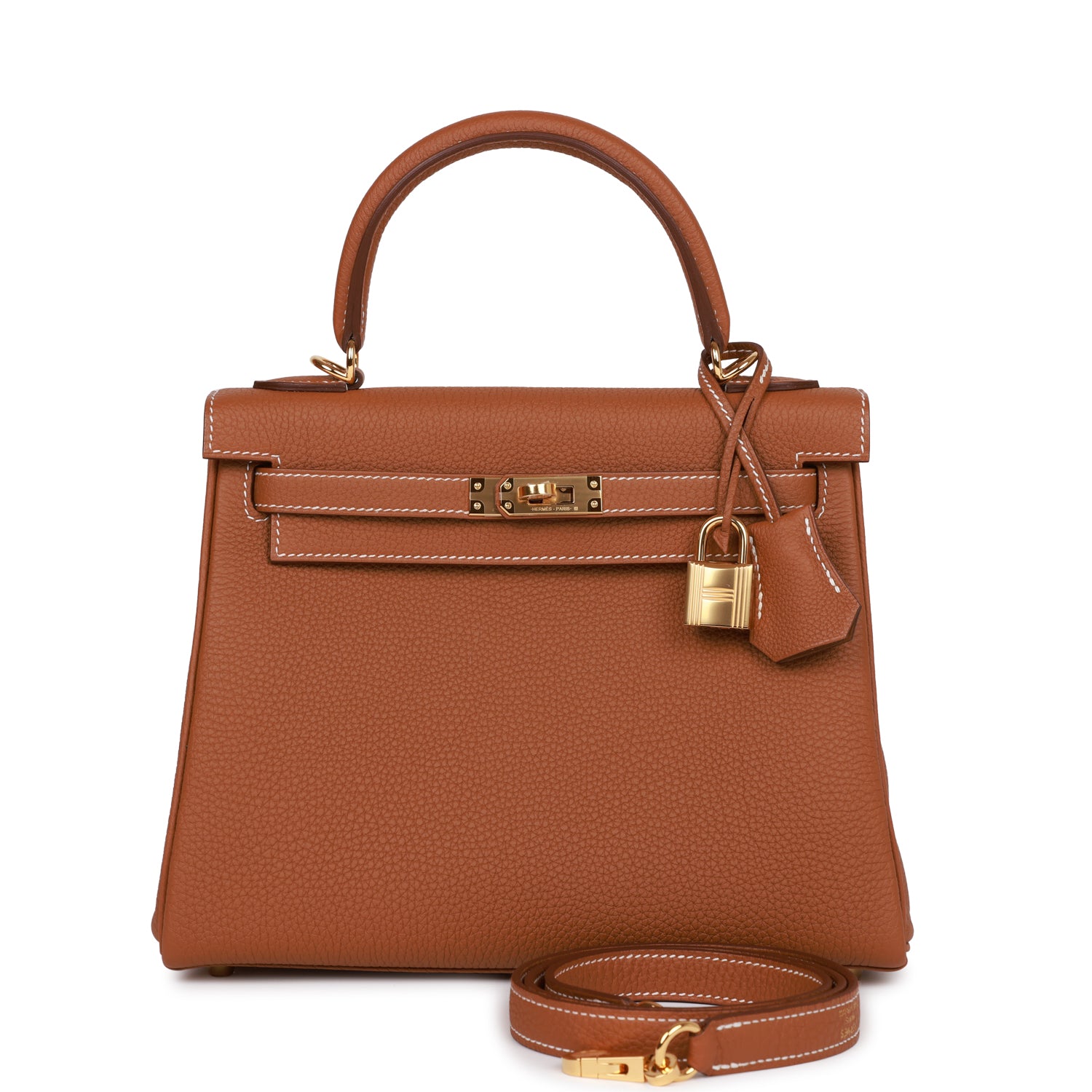 Hermes Kelly Retourne Togo Hardware Handbag Gold Travel Bag 11