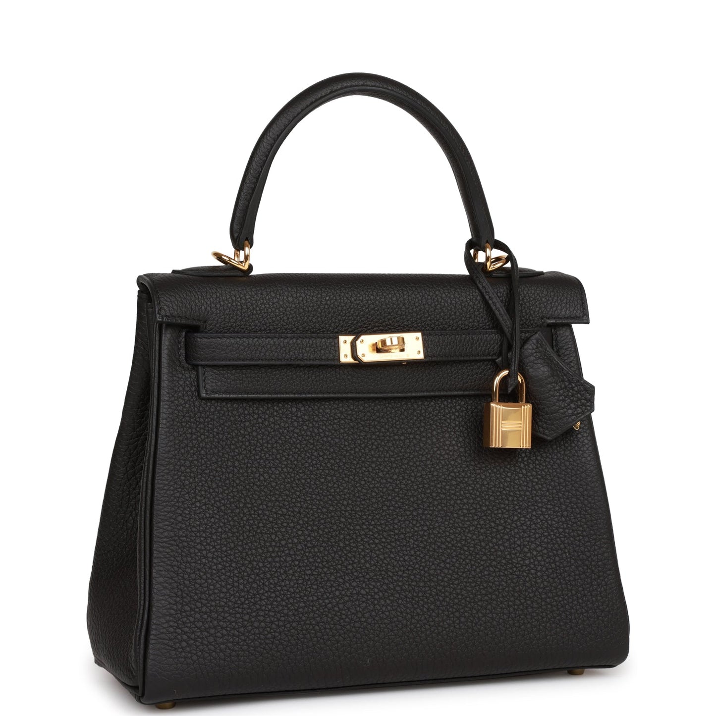 Hermes Kelly Retourne Togo Hardware Handbag Black Gold Travel Bag Hardware 6