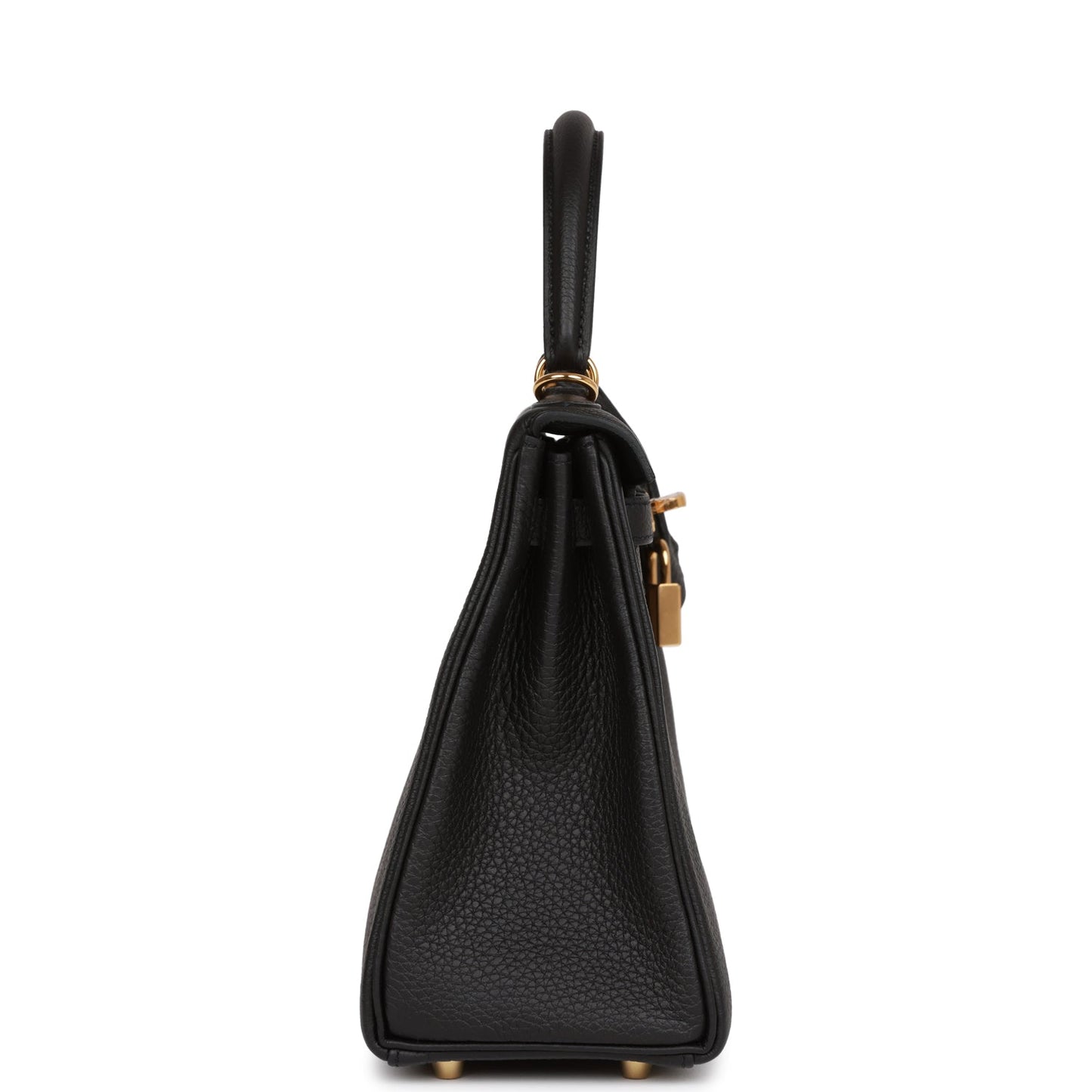 Hermes Kelly Retourne Togo Hardware Handbag Black Gold Travel Bag Hardware 6