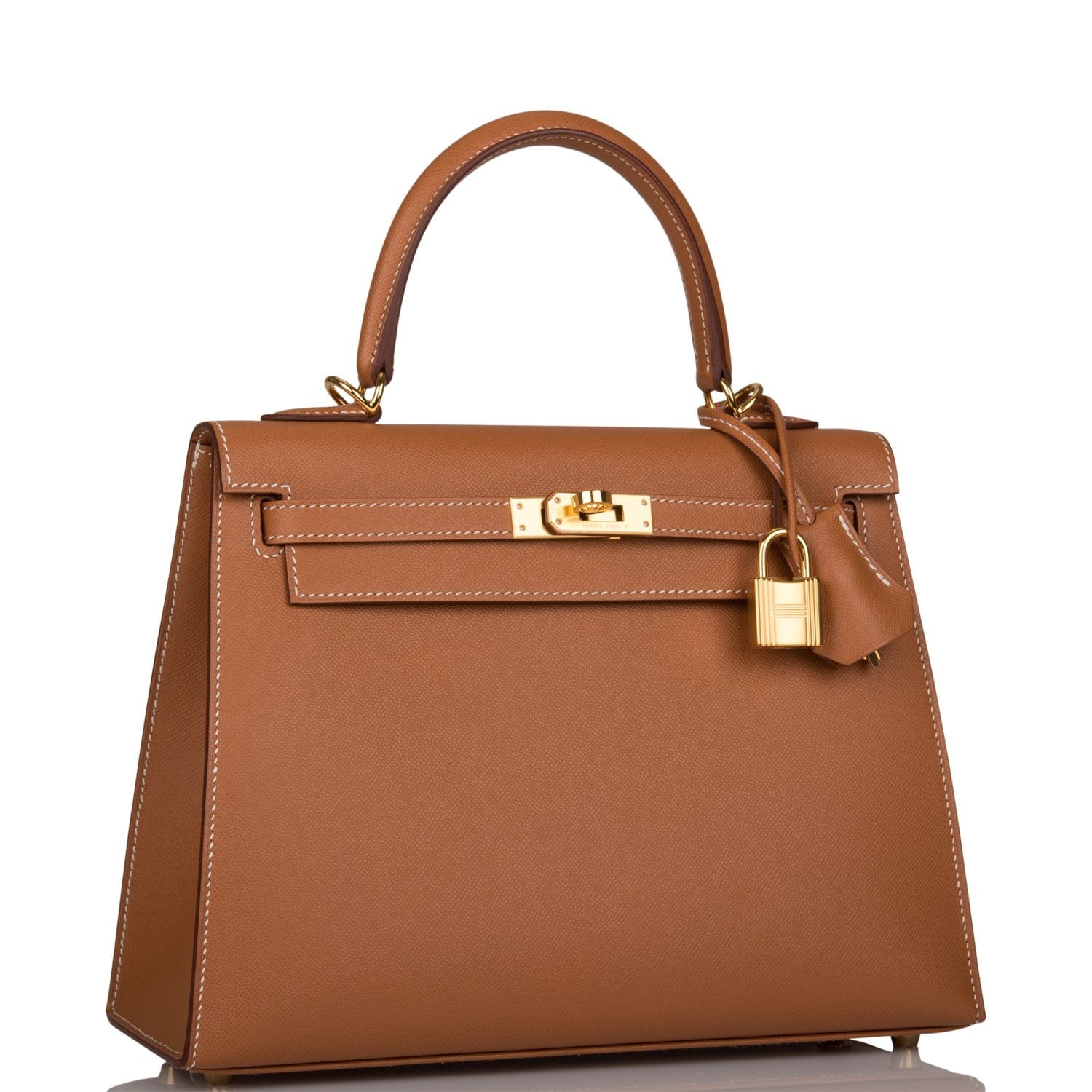 Hermes Kelly Sellier Epsom Hardware Handbag Gold Travel Bag 15