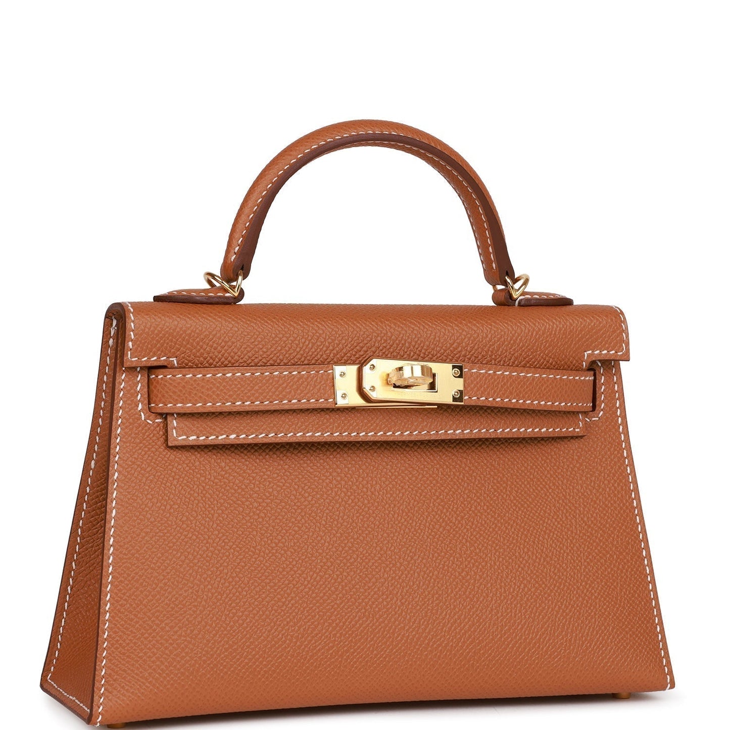 Hermes Kelly Sellier Epsom Hardware Handbag Gold Travel Bag 21