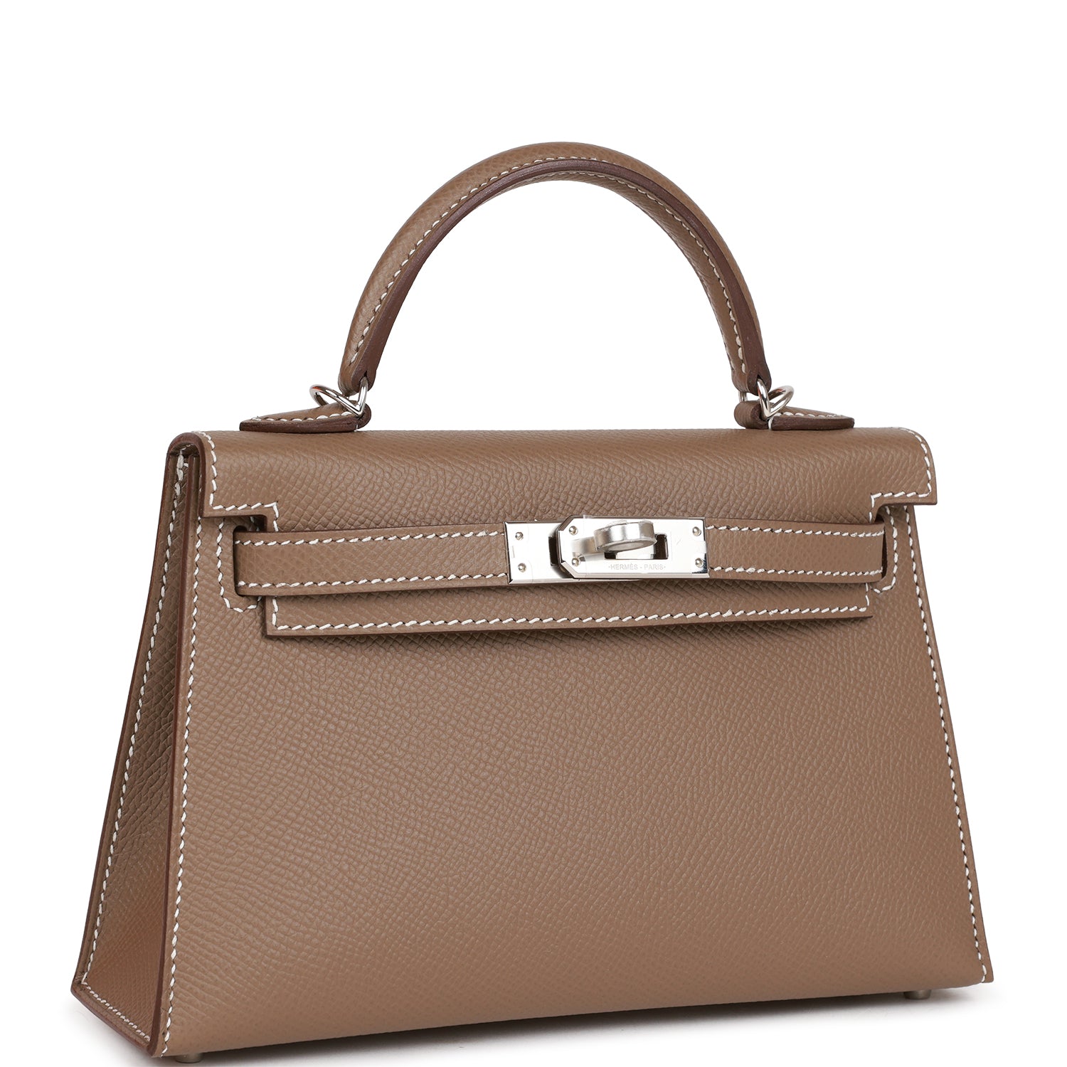 Hermes Kelly Sellier Etoupe Epsom Palladium Hardware Handbag Travel Bag Hardware 1