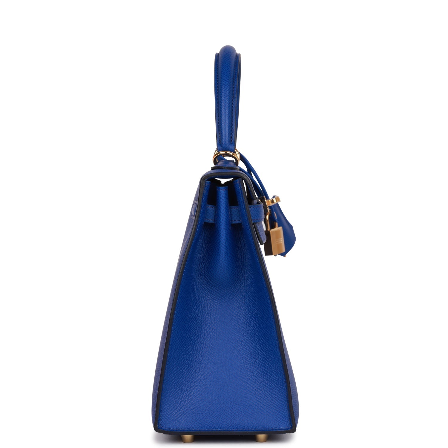 Hermes Kelly Sellier Bleu Royal Epsom Hardware Handbag Gold Travel Bag