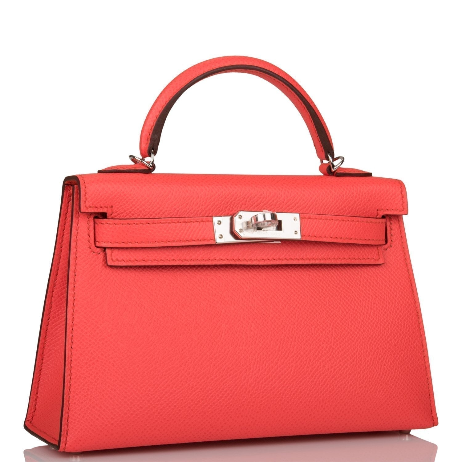 Hermes Kelly Sellier Rose Texas Epsom Palladium Hardware Travel Bag Hardware 1