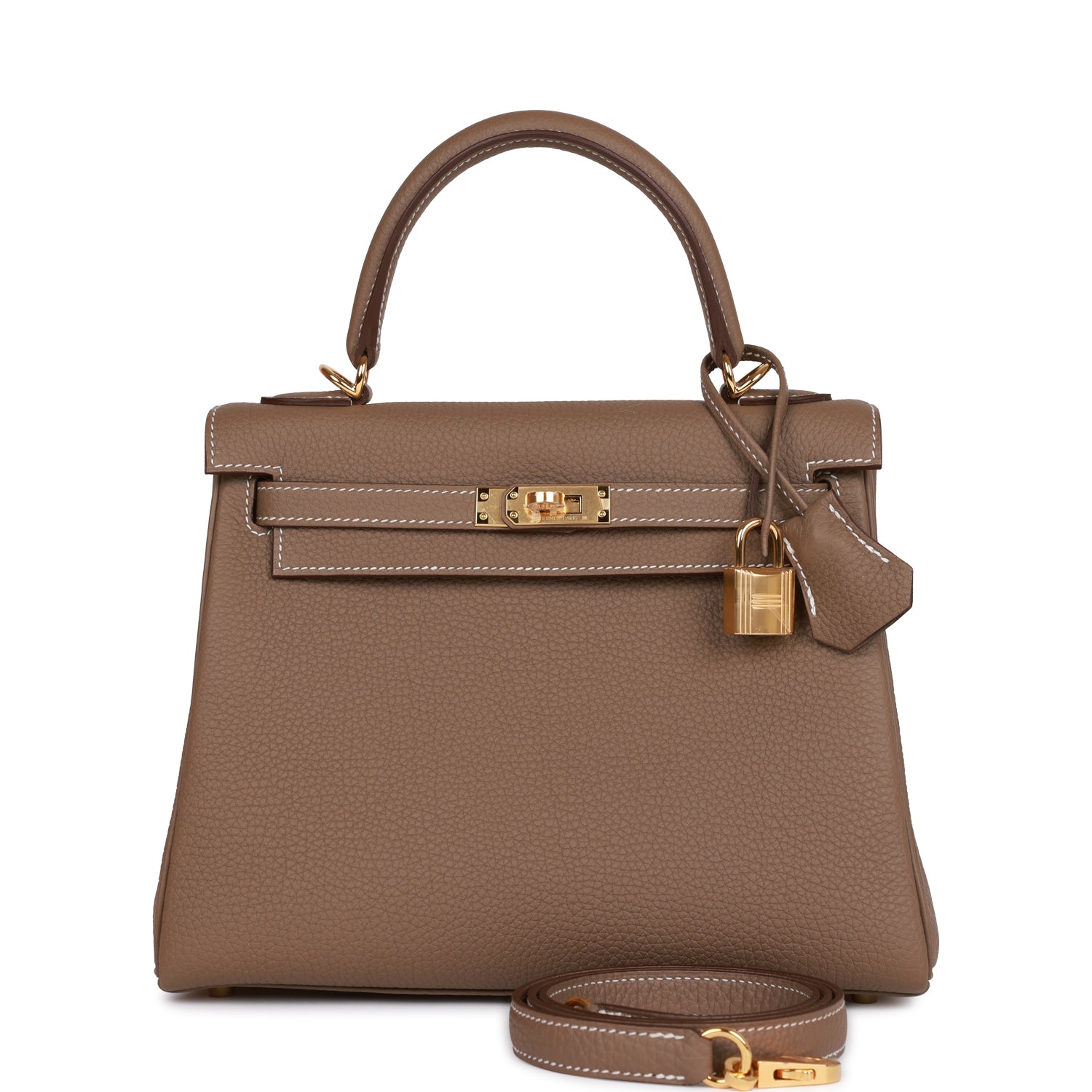 Hermes Kelly Retourne Etoupe Togo Hardware Handbag Gold Travel Bag 4