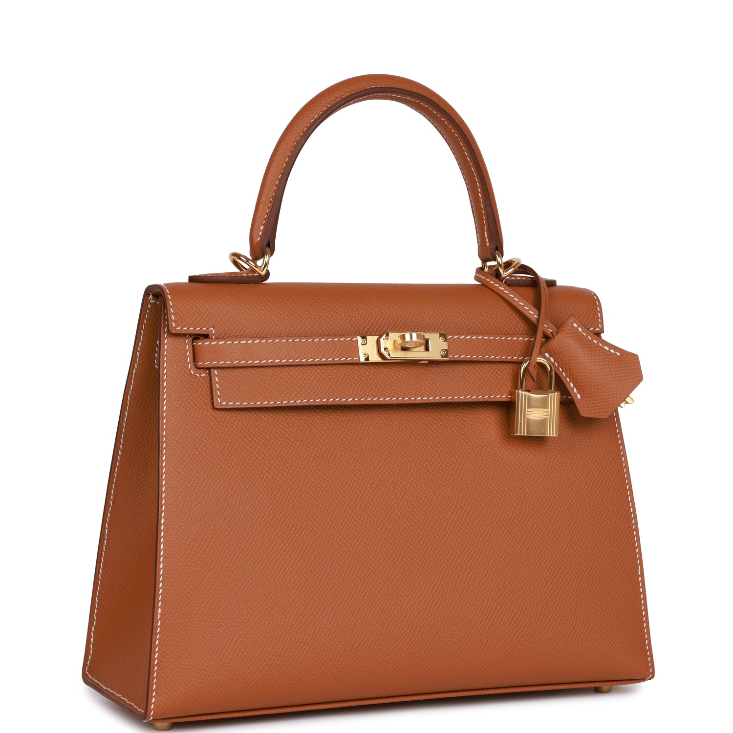 Hermes Kelly Sellier Epsom Hardware Handbag Gold Travel Bag 18