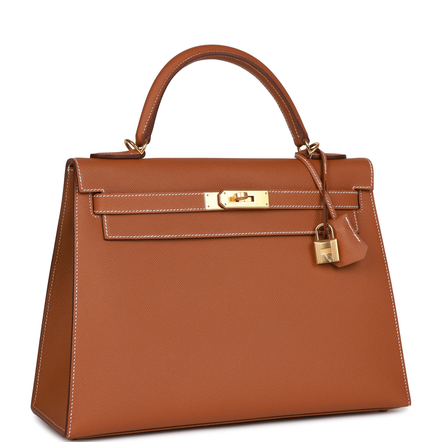 Hermes Kelly Sellier Epsom Hardware Handbag Gold Travel Bag Gold Hardware