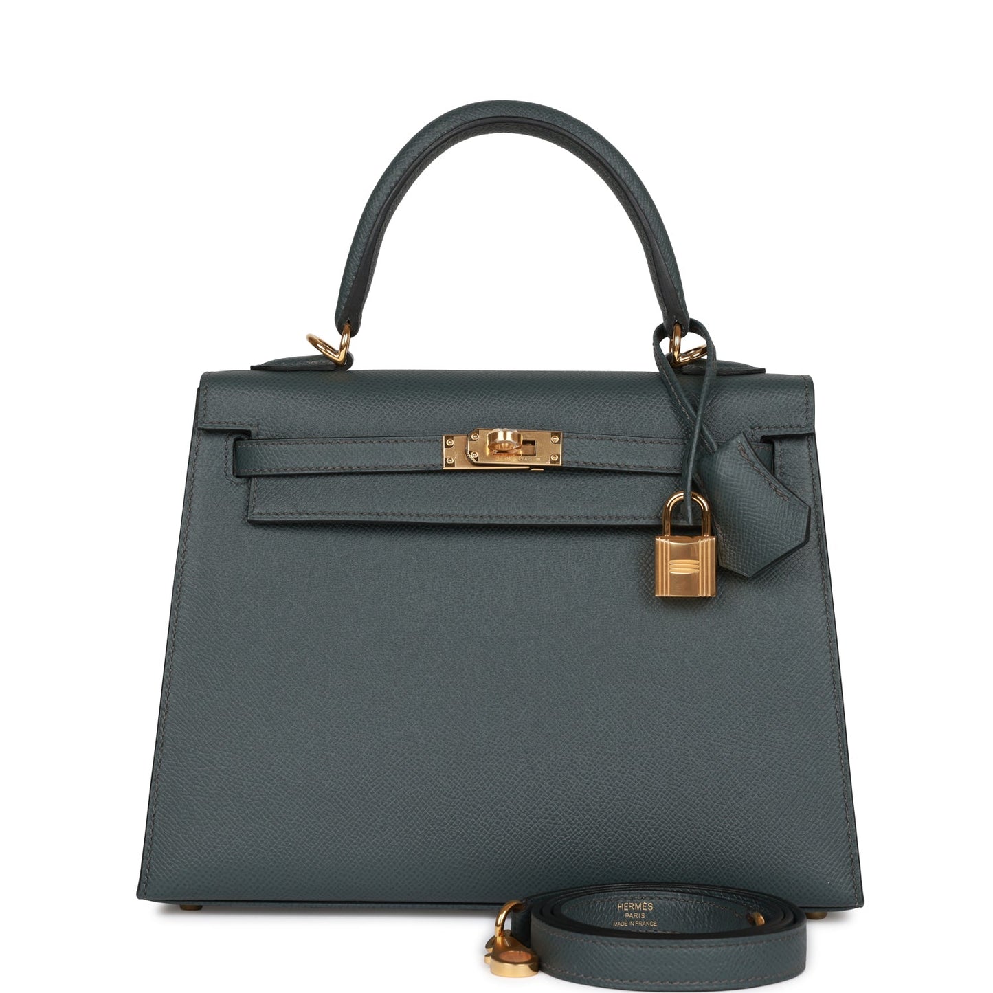 Hermes Kelly Sellier Bleu Orage Epsom Hardware Handbag Gold Travel Bag Hardware 1