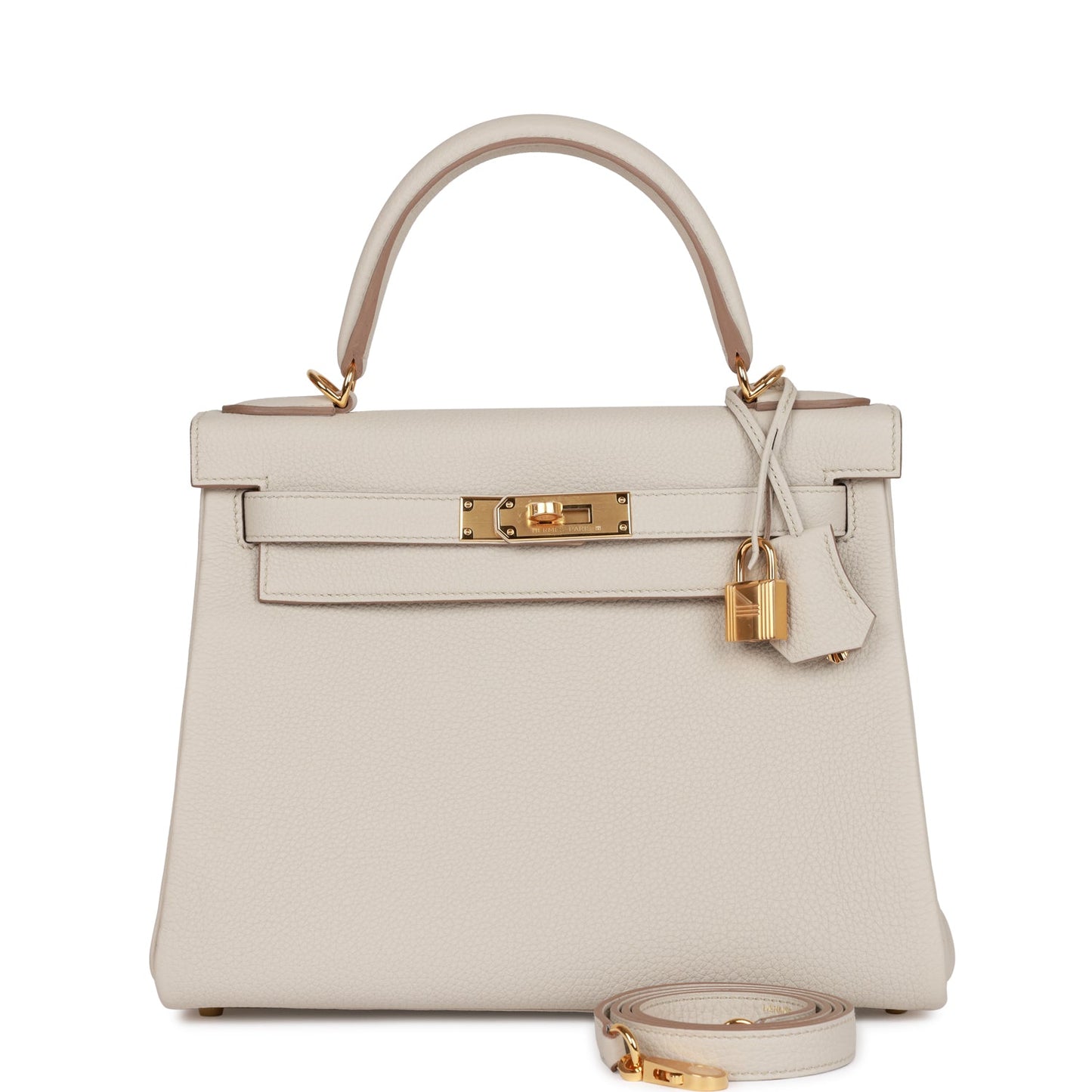 Hermes Kelly Retourne Beton Togo Hardware Handbag Gold Travel Bag