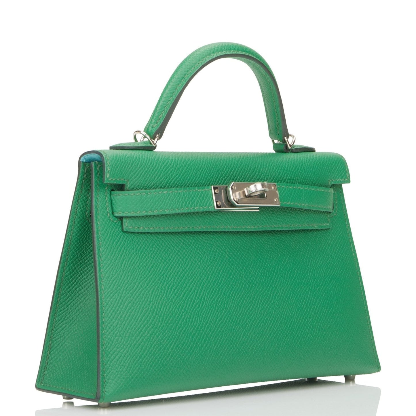 Hermes Kelly Sellier Cactus Verso Epsom Palladium Hardware Travel Bag