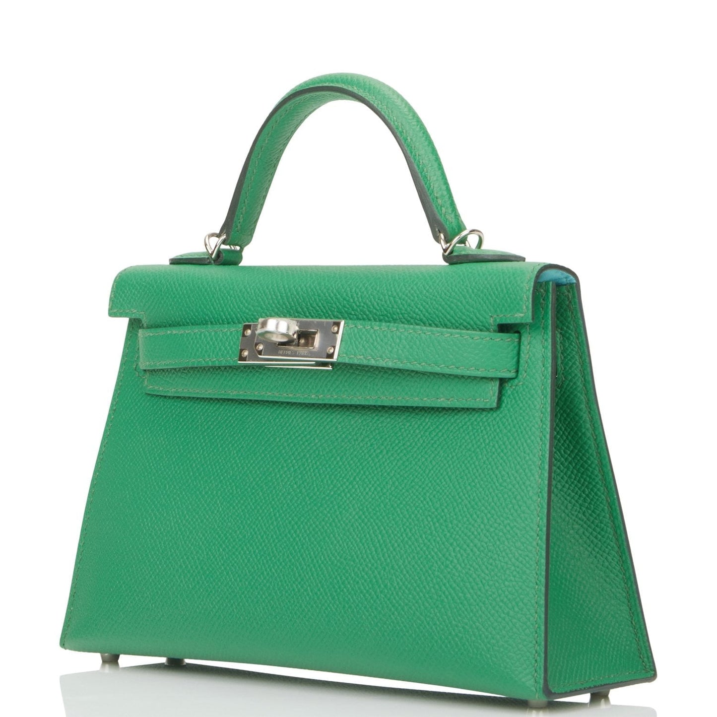 Hermes Kelly Sellier Cactus Verso Epsom Palladium Hardware Travel Bag