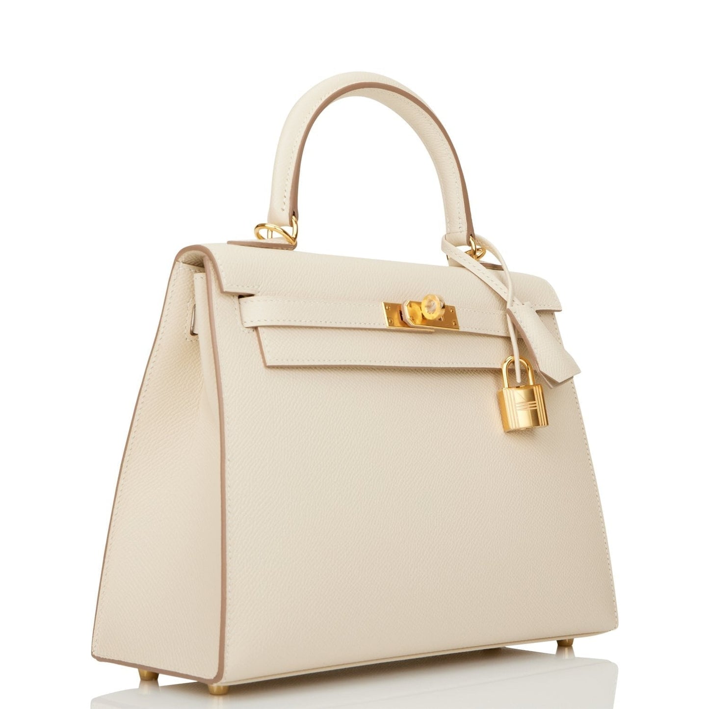 Hermes Kelly Sellier Craie Epsom Hardware Handbag Gold Travel Bag Hardware 1