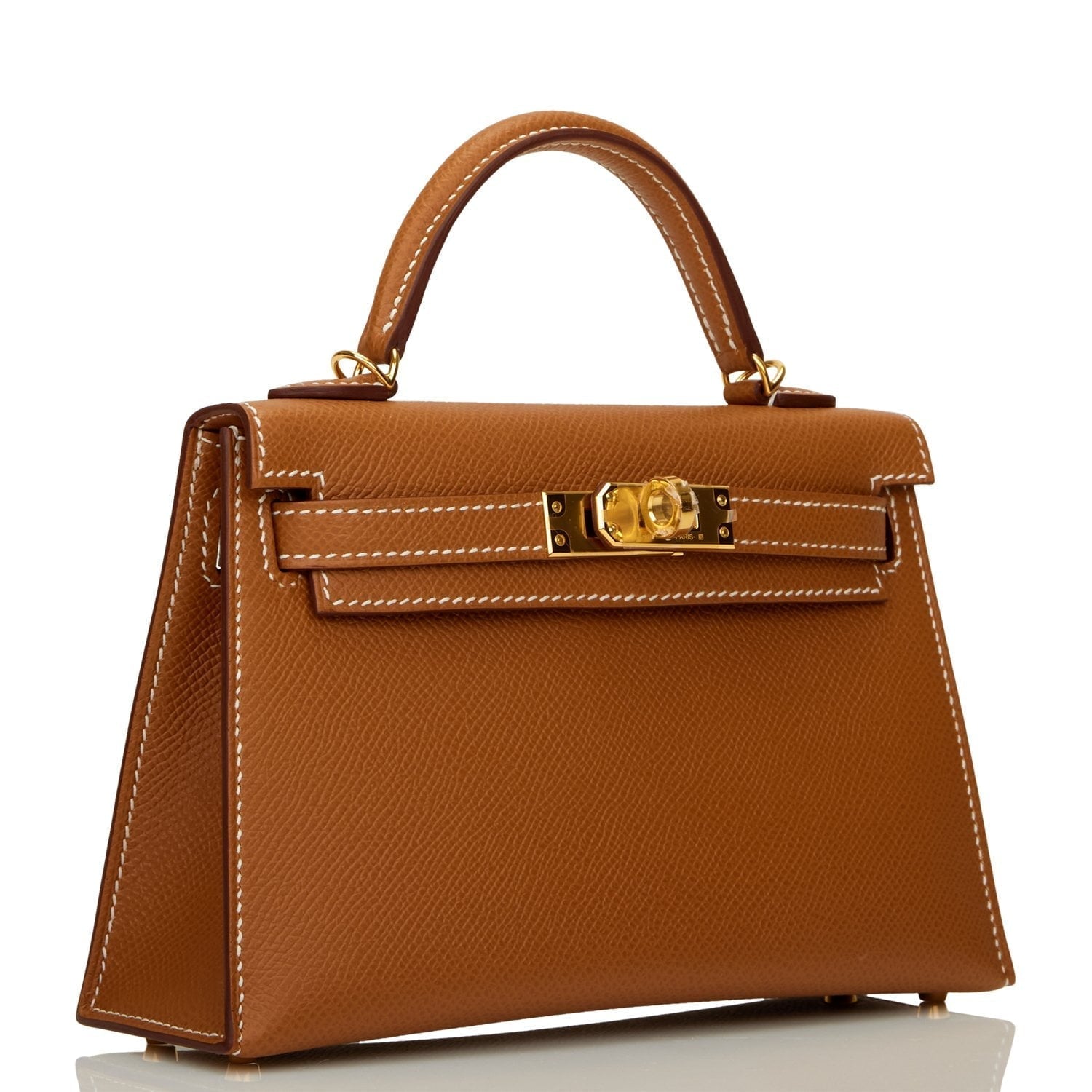 Hermes Kelly Sellier Epsom Hardware Handbag Gold Travel Bag 20