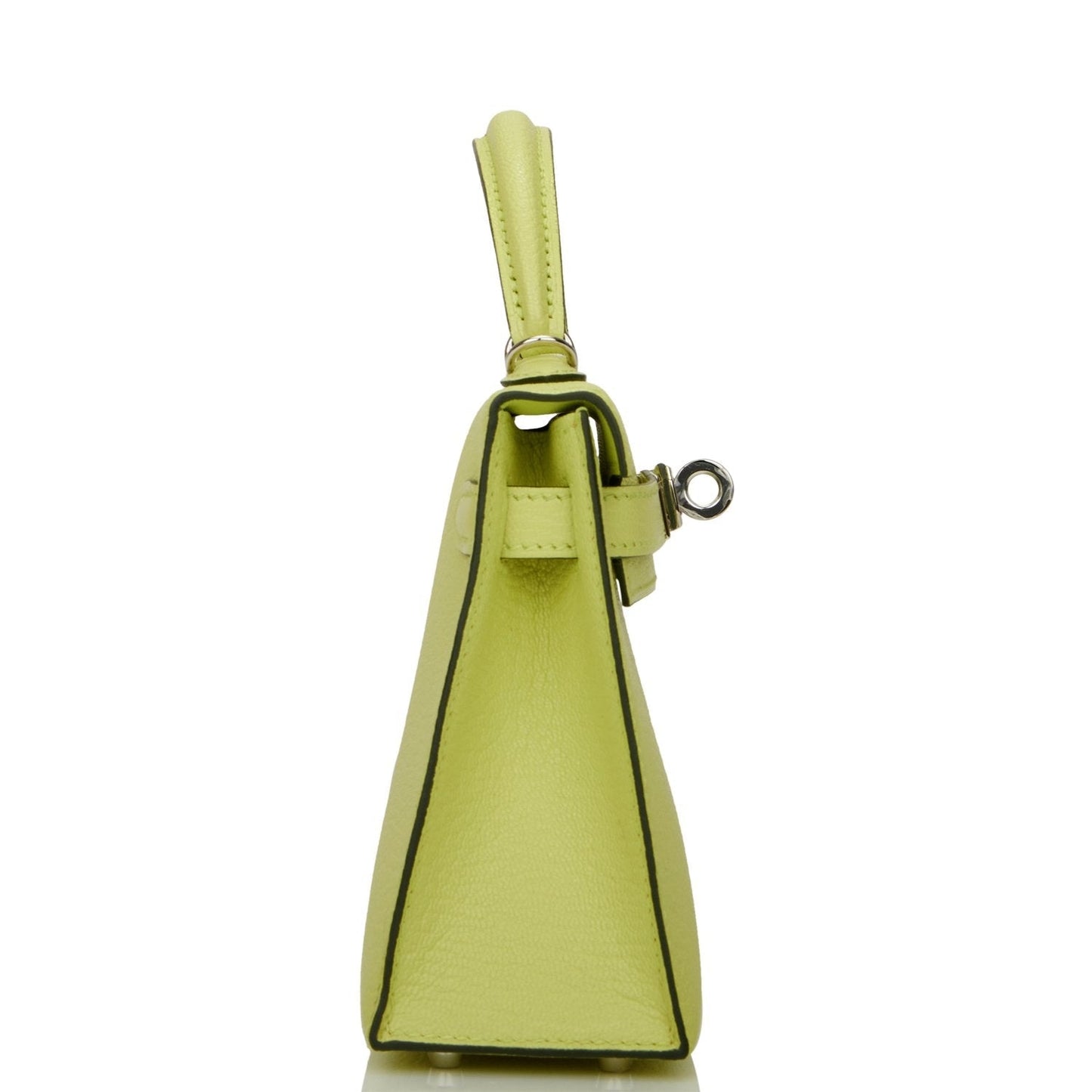 Hermes Kelly Sellier Jaune Bourgeon Chevre Palladium Hardware Travel Bag