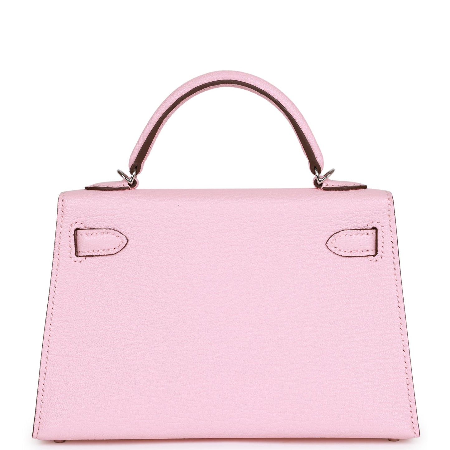 Hermes Kelly Sellier Rose Sakura Chevre Palladium Hardware Travel Bag Hardware 2