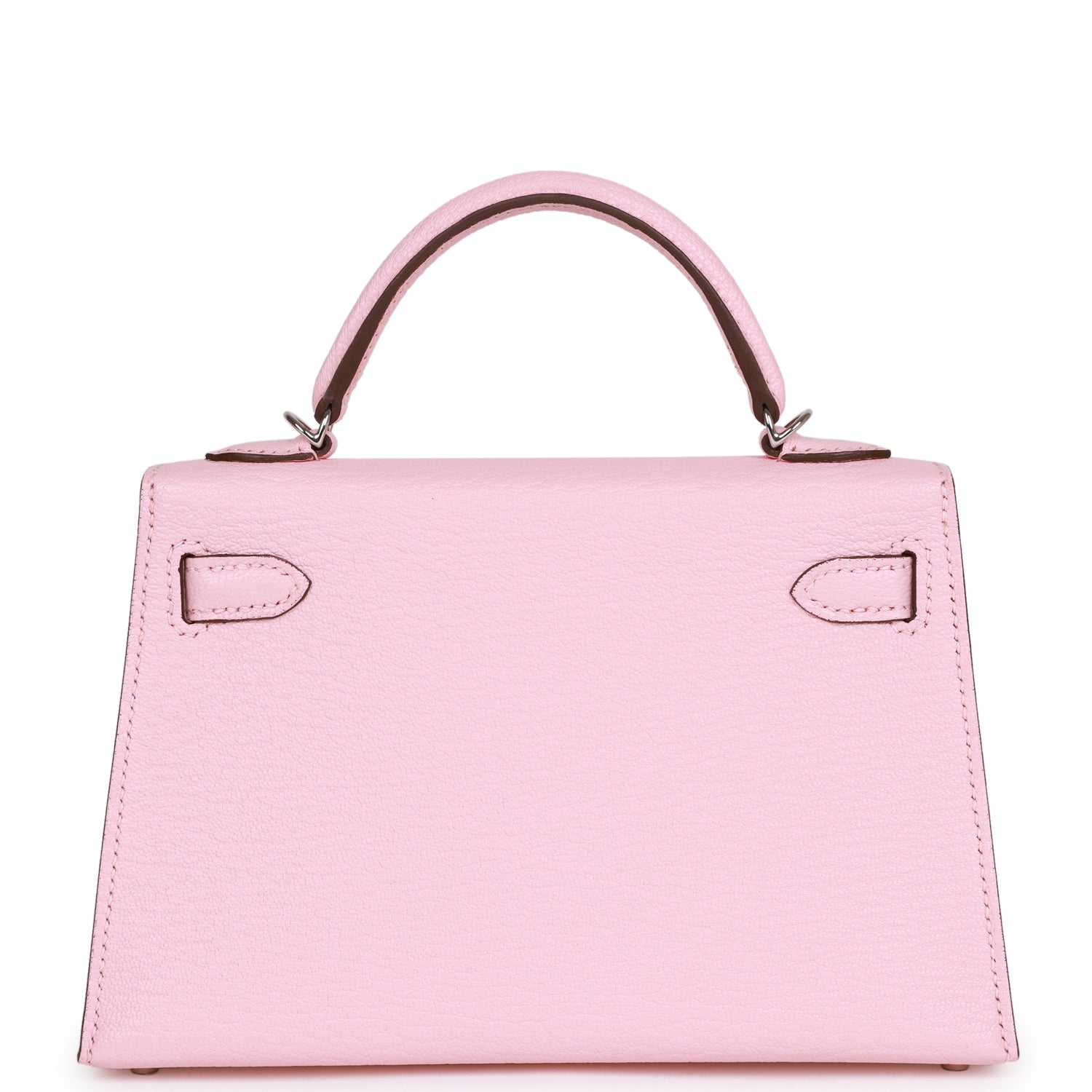 Hermes Kelly Sellier Rose Sakura Chevre Palladium Hardware Travel Bag Hardware 2