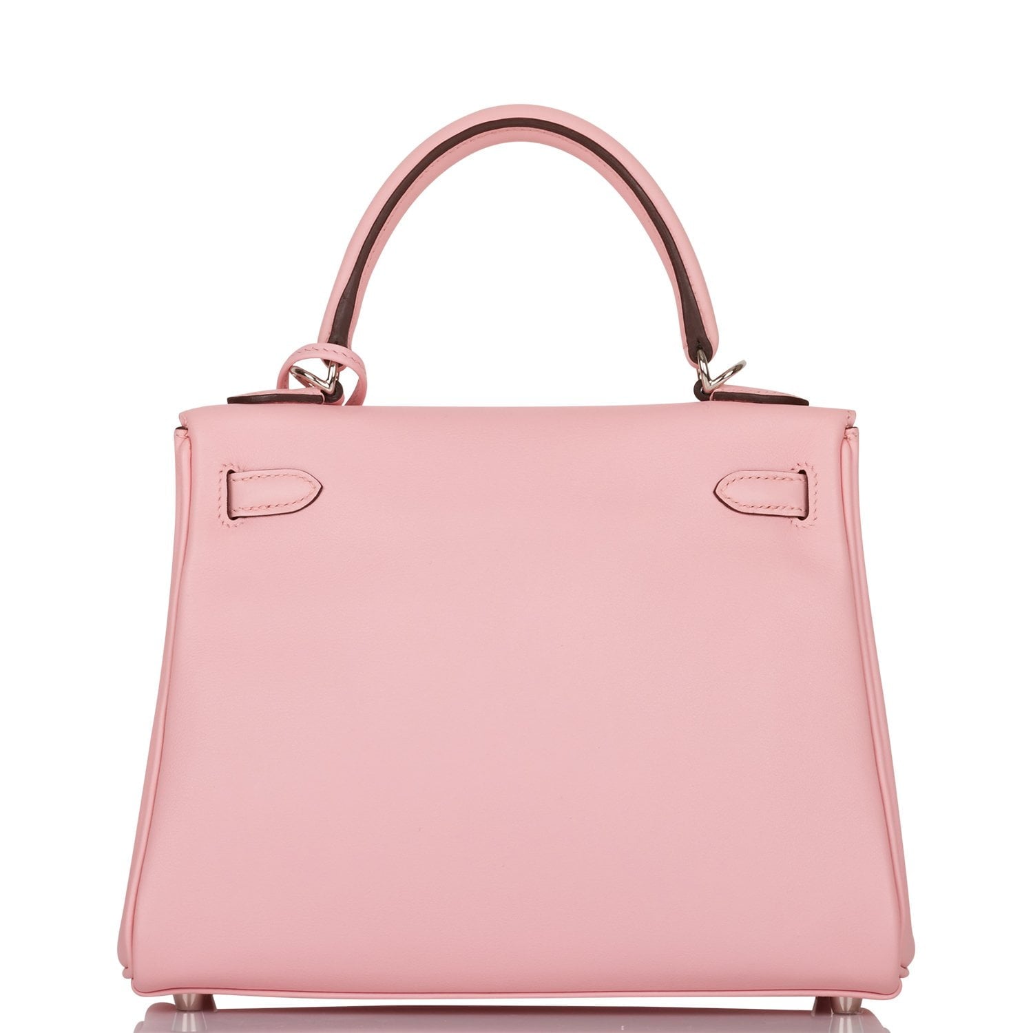 Hermes Kelly Retourne Rose Sakura Swift Palladium Hardware Handbag Travel Bag