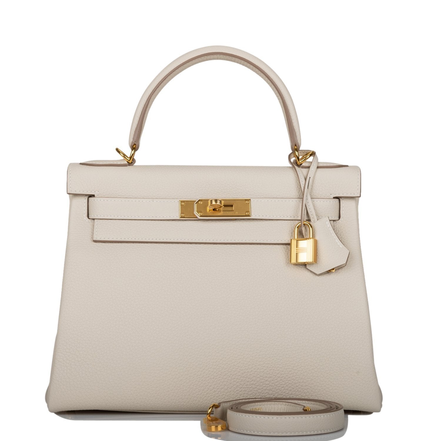 Hermes Kelly Retourne Craie Togo Hardware Handbag Gold Travel Bag Hardware 1