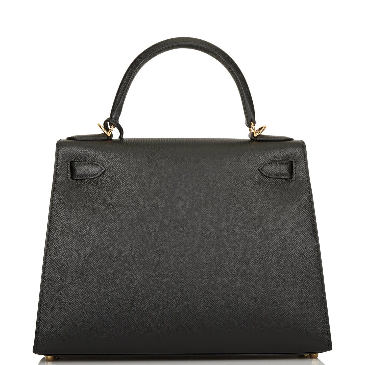 Hermes Kelly Sellier Epsom Hardware Handbag Black Gold Travel Bag Hardware 4