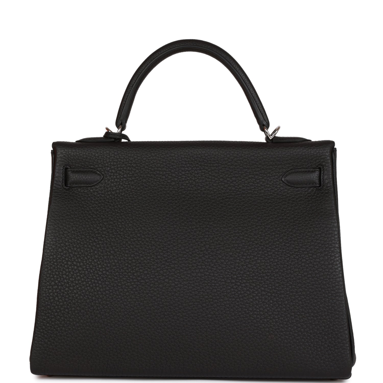 Hermes Kelly Retourne Togo Palladium Hardware Handbag Black Travel Bag