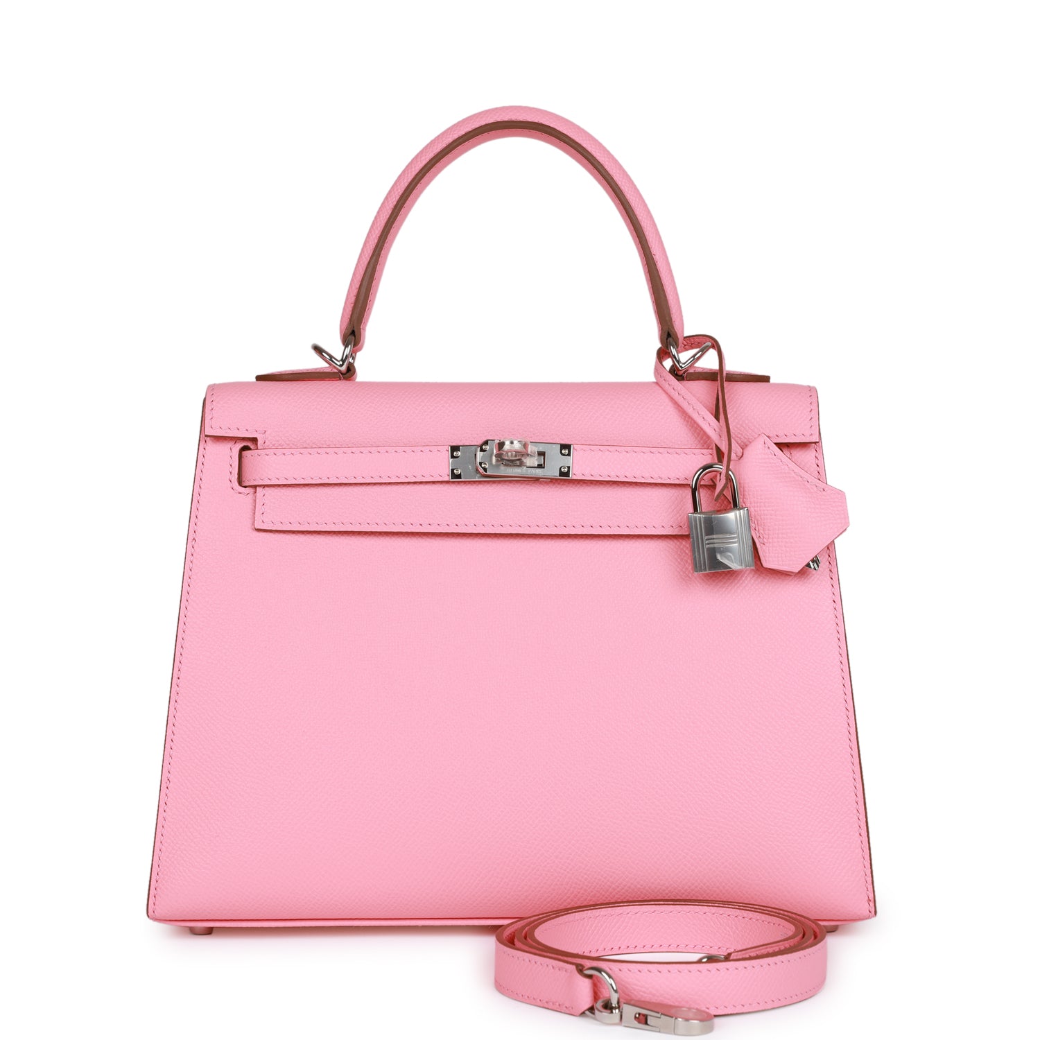 Hermes Kelly Sellier Rose Confetti Epsom Palladium Hardware Travel Bag 4