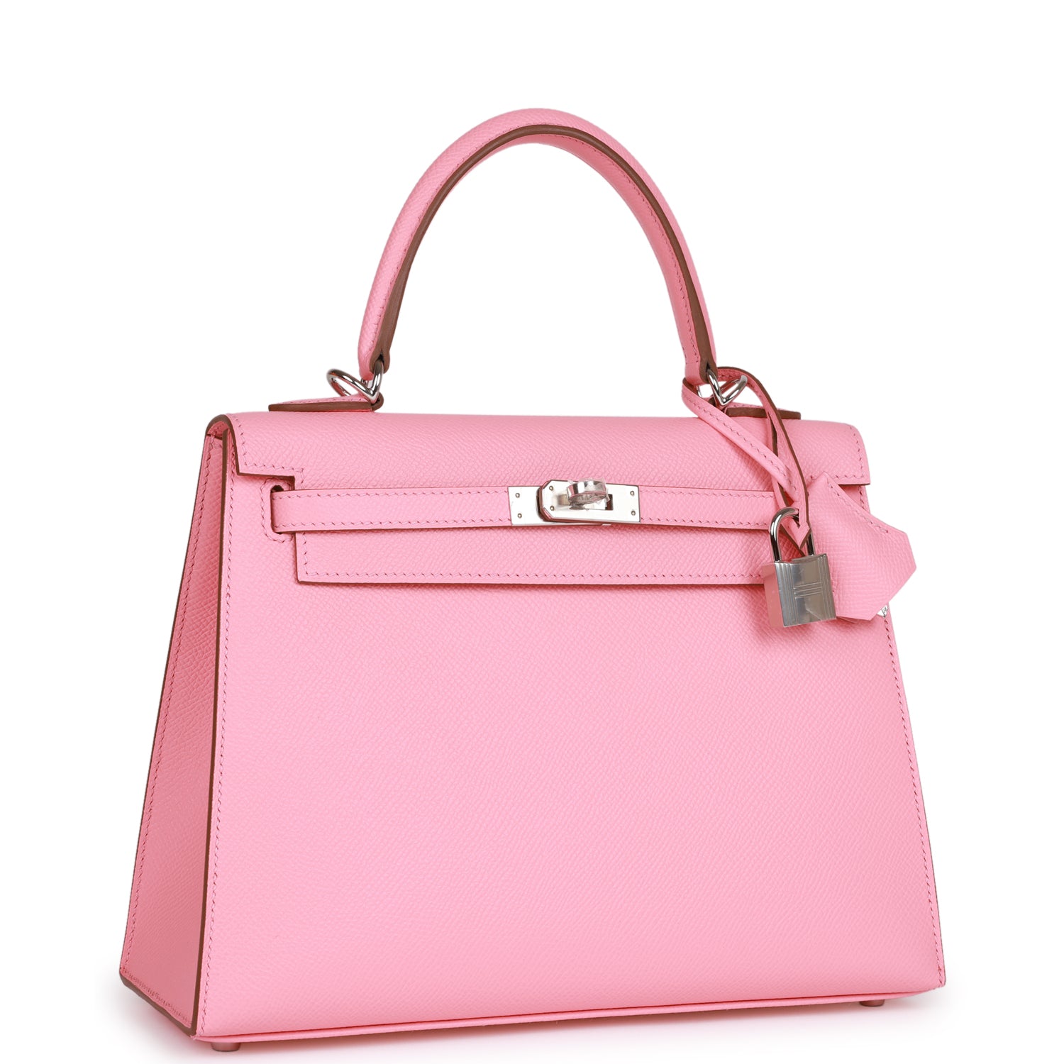 Hermes Kelly Sellier Rose Confetti Epsom Palladium Hardware Travel Bag 4