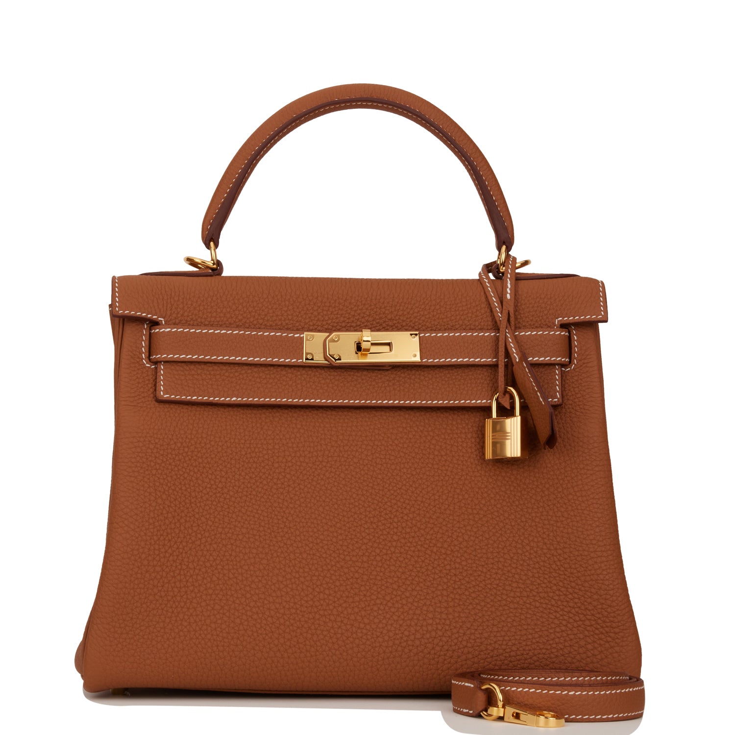 Hermes Kelly Retourne Togo Hardware Handbag Gold Travel Bag 6