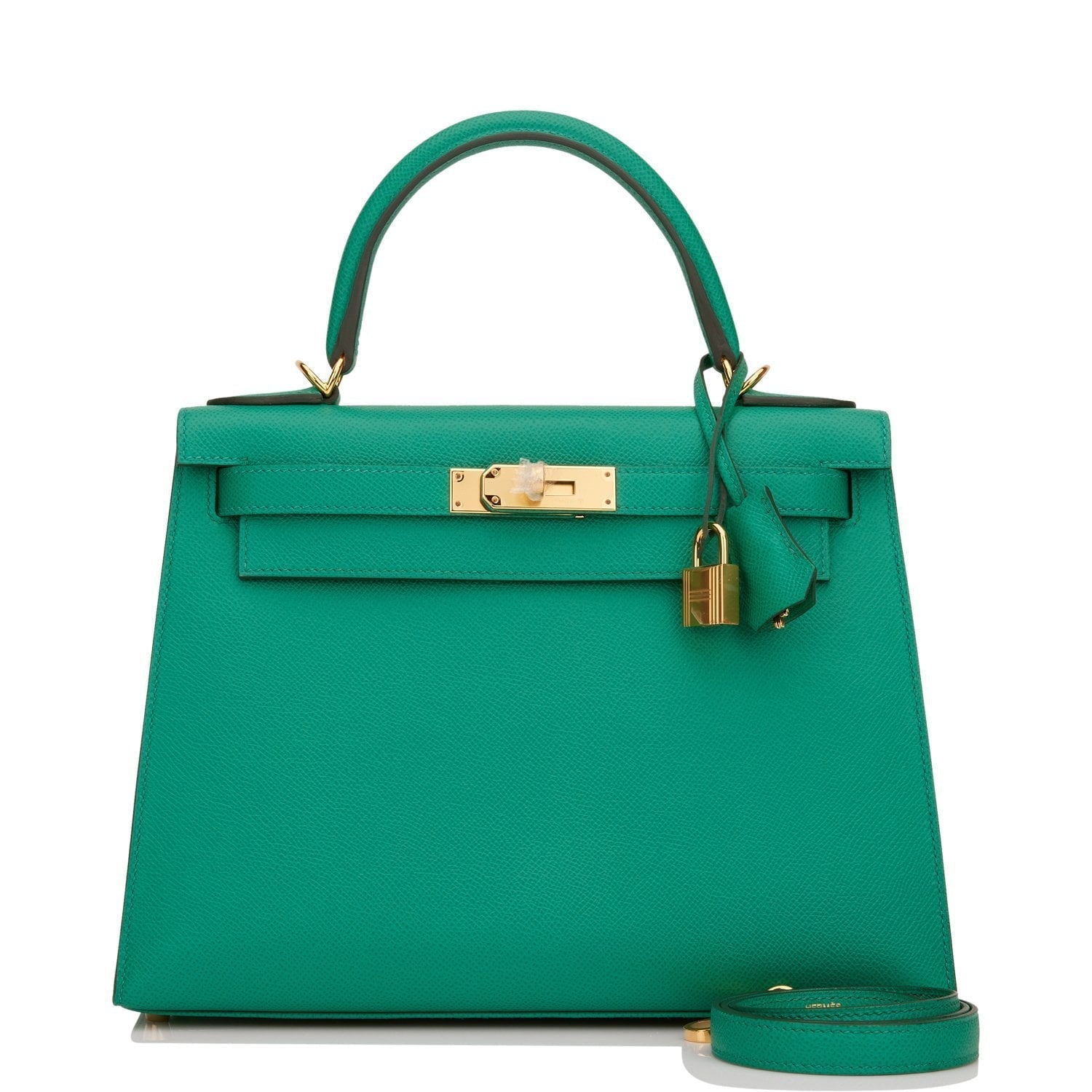 Hermes Kelly Sellier Vert Jade Epsom Hardware Handbag Gold Travel Bag Gold Hardware
