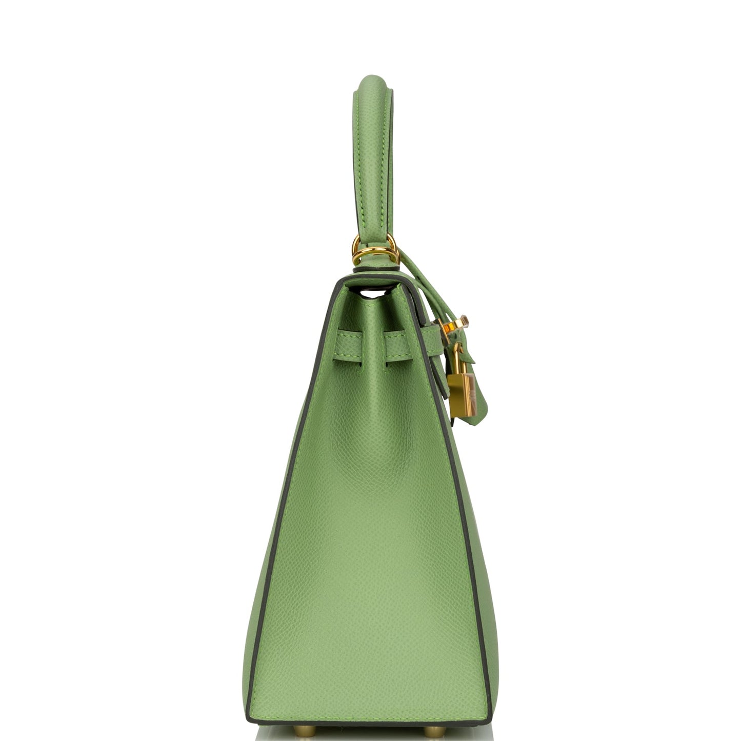 Hermes Kelly Sellier Vert Criquet Epsom Hardware Handbag Gold Travel Bag Hardware 3