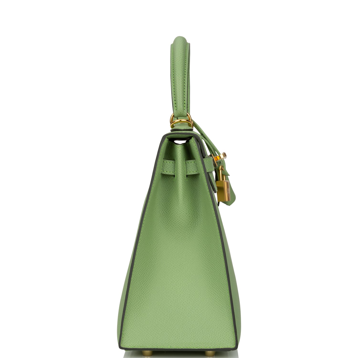 Hermes Kelly Sellier Vert Criquet Epsom Hardware Handbag Gold Travel Bag Hardware 3