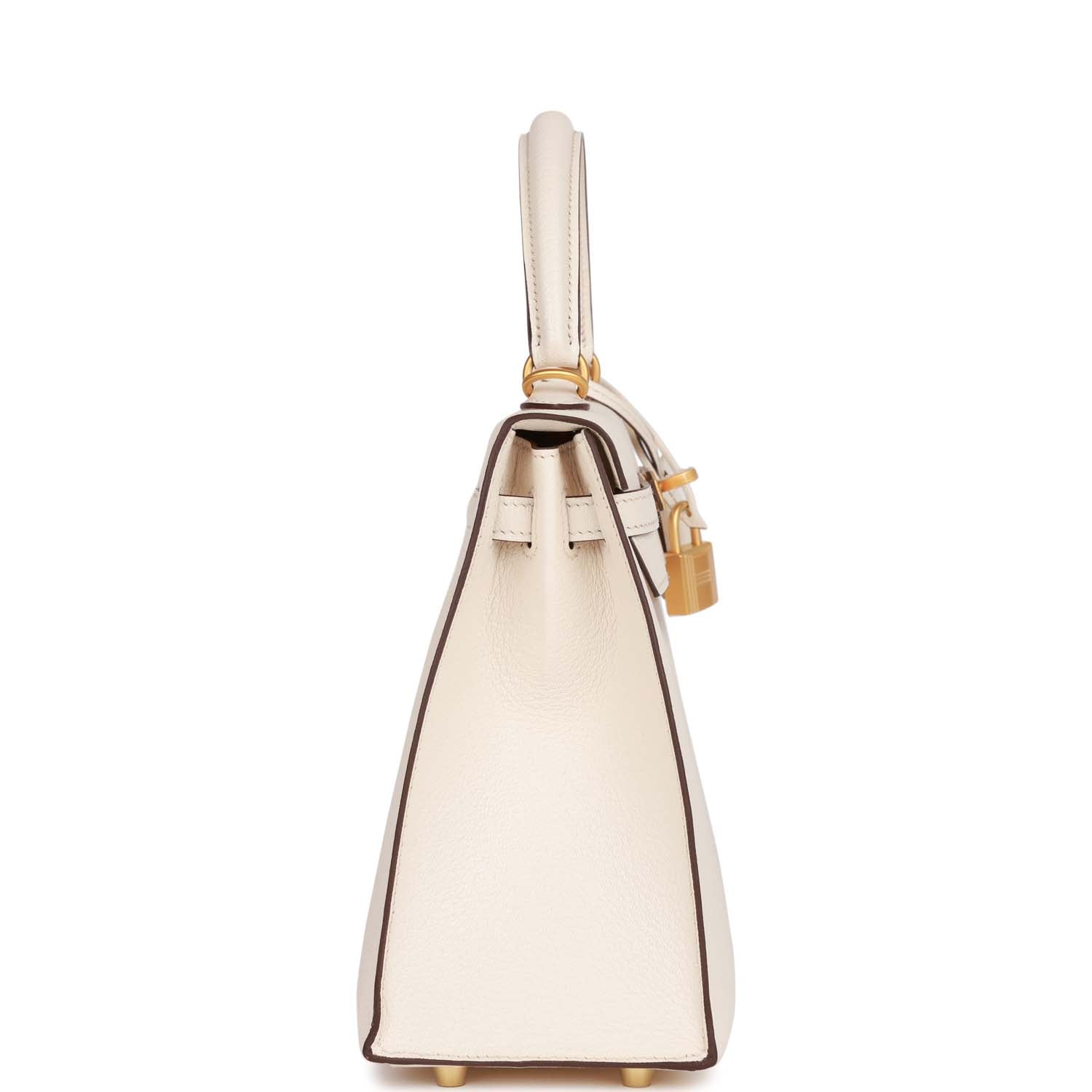 Hermes Kelly Sellier Nata Verso Chevre Brushed Hardware Gold Travel Bag
