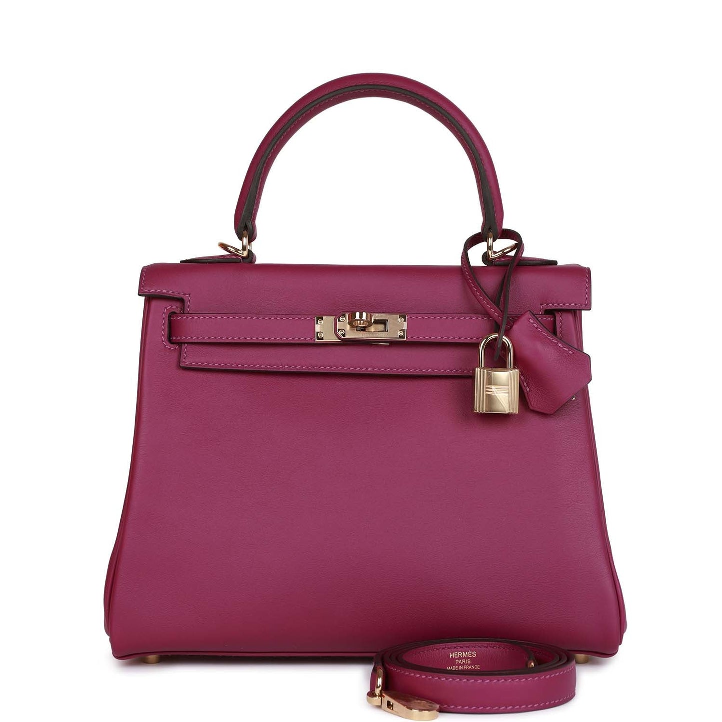 Hermes Kelly Retourne Anemone Swift Permabrass Hardware Handbag Travel Bag