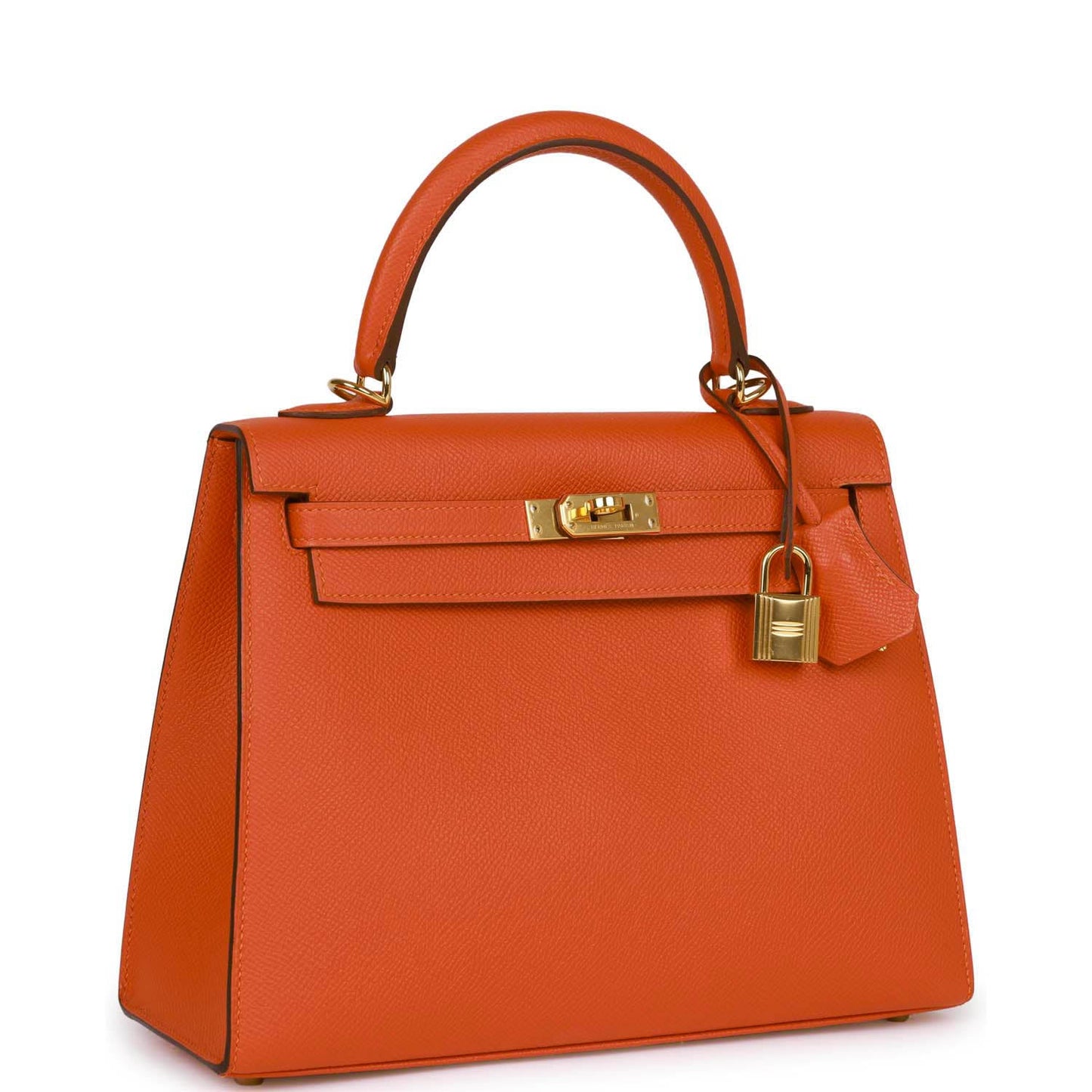 Hermes Kelly Sellier Feu Epsom Hardware Shoulder Bag Gold