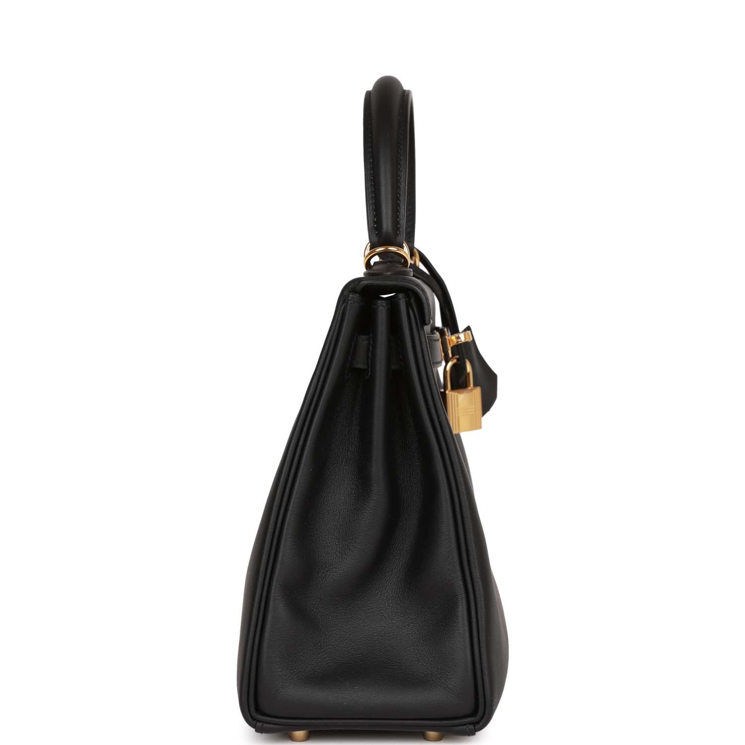 Hermes Kelly Retourne Swift Hardware Handbag Black Gold Travel Bag Hardware 1
