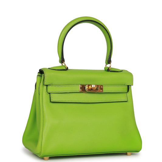 Hermes Kelly Retourne Vert Cru Gulliver Hardware Handbag Gold Travel Bag