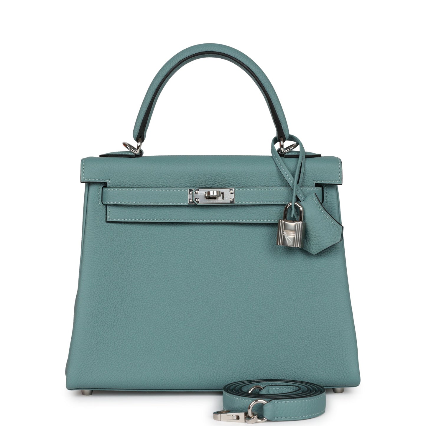 Hermes Kelly Retourne Ciel Togo Palladium Hardware Handbag Travel Bag