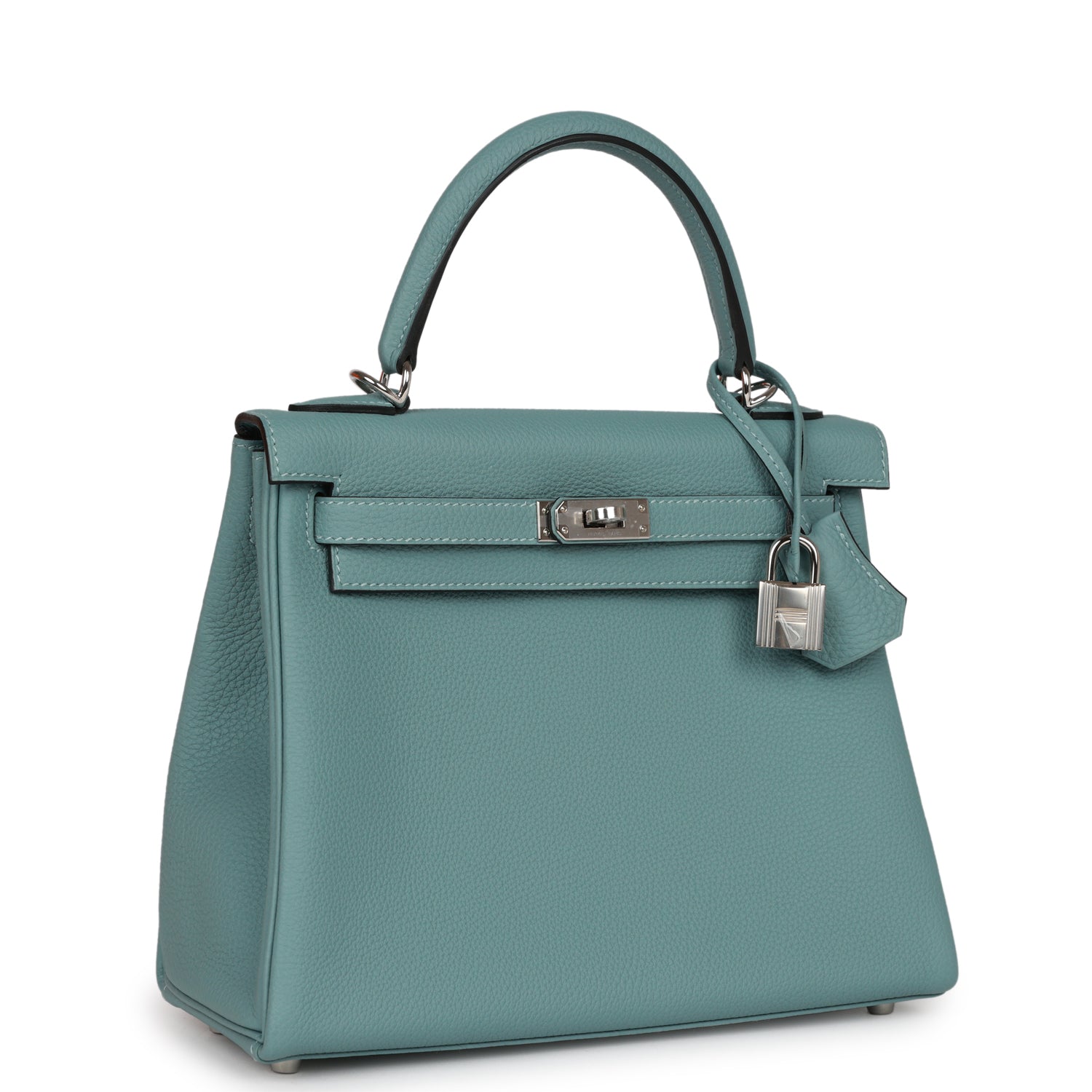 Hermes Kelly Retourne Ciel Togo Palladium Hardware Handbag Travel Bag