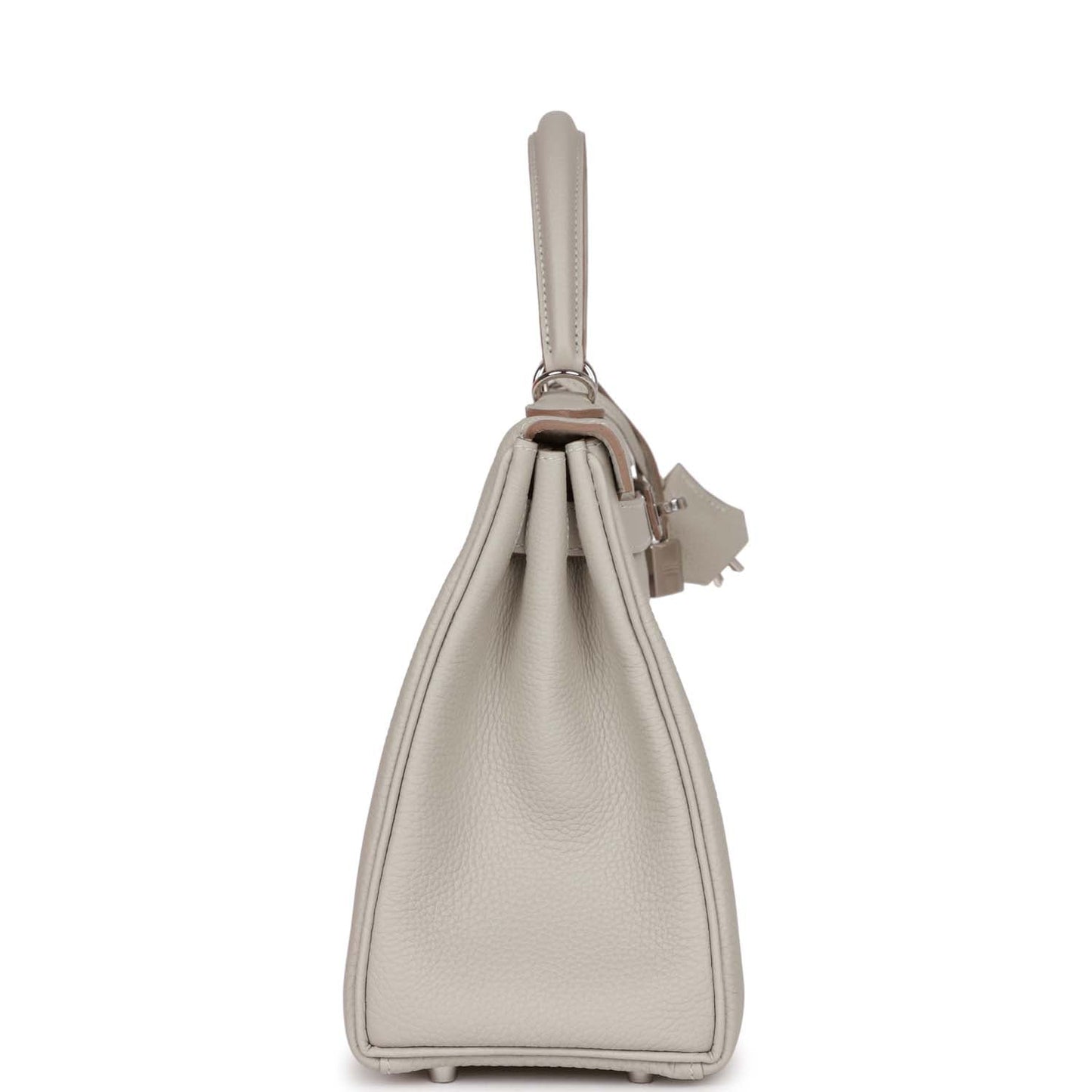 Hermes Kelly Retourne Gris Perle Togo Palladium Hardware Shoulder Shoulder Bag