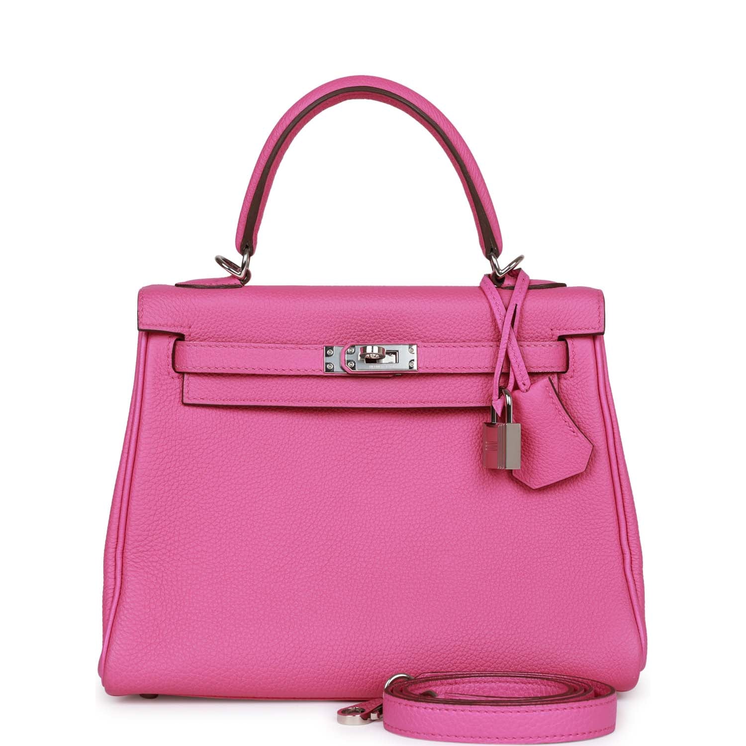 Hermes Kelly Retourne Magnolia Togo Palladium Hardware Handbag Travel Bag